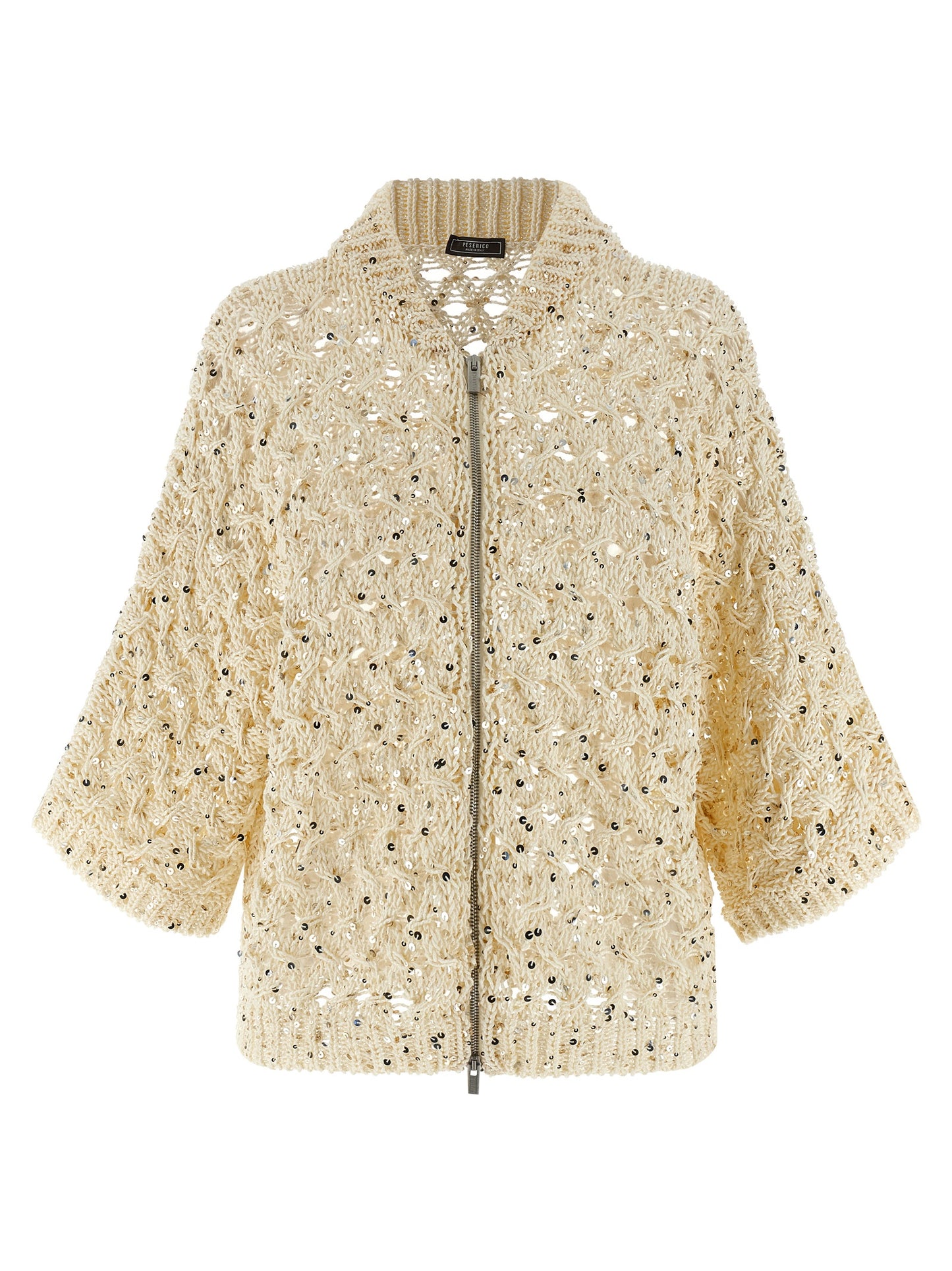 Peserico Women Sequin Mesh Cardigan PESERICO