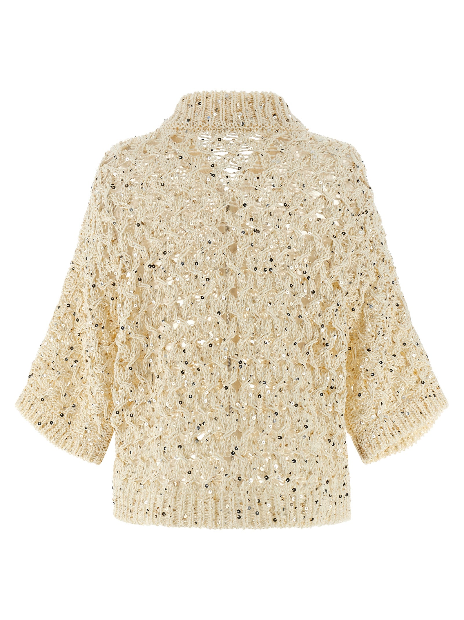 Peserico Women Sequin Mesh Cardigan PESERICO