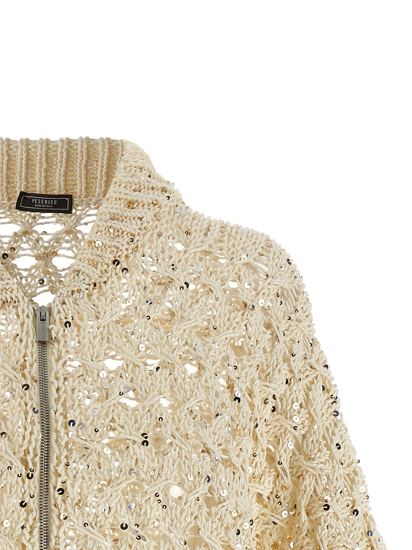 Peserico Women Sequin Mesh Cardigan PESERICO