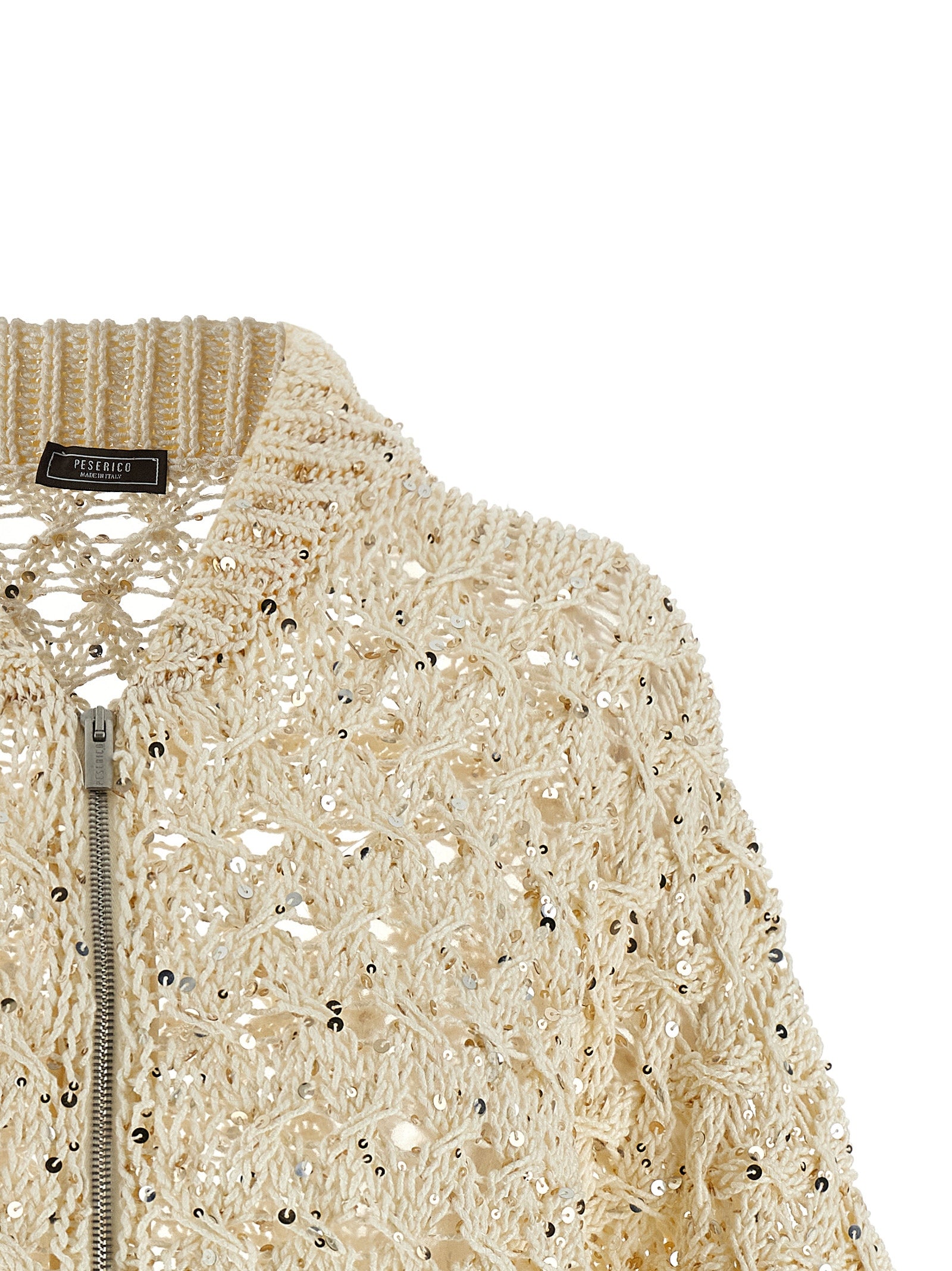 Peserico Women Sequin Mesh Cardigan PESERICO
