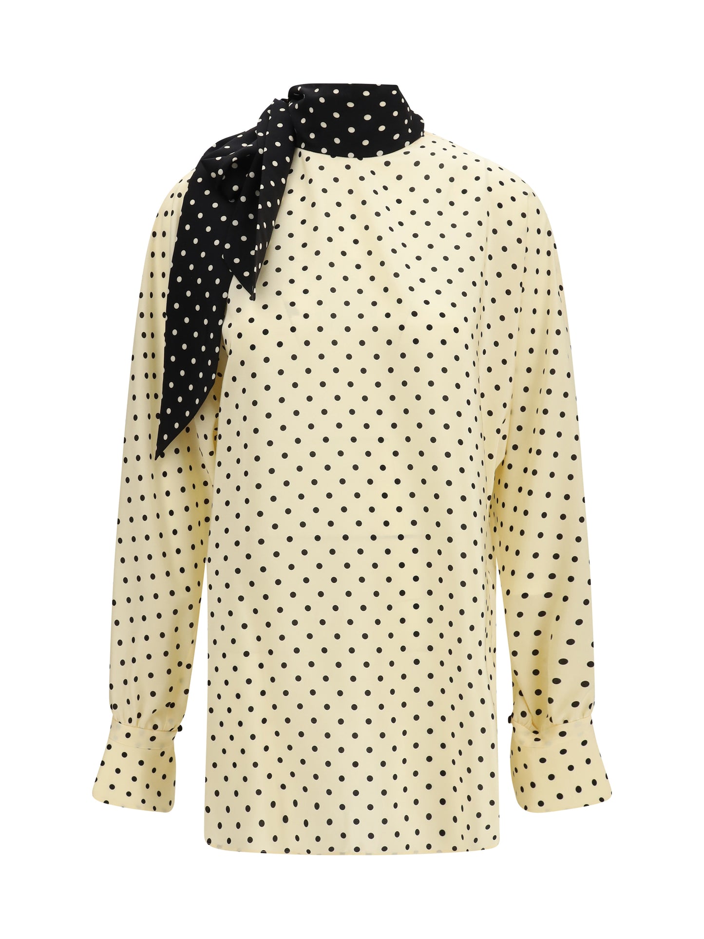 Valentino Women Polka Dot Blouse With Side Bow VALENTINO