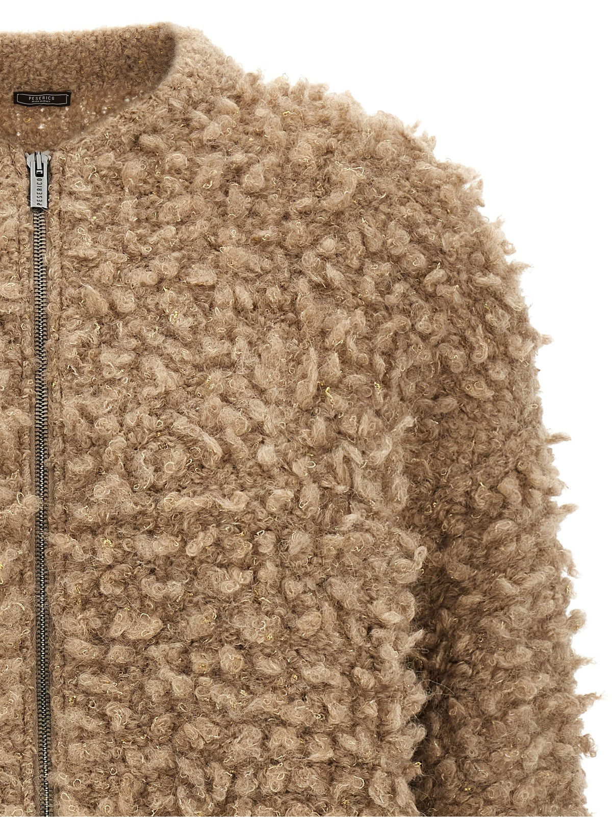 Peserico Women Lurex Bouclé Bomber Jacket PESERICO