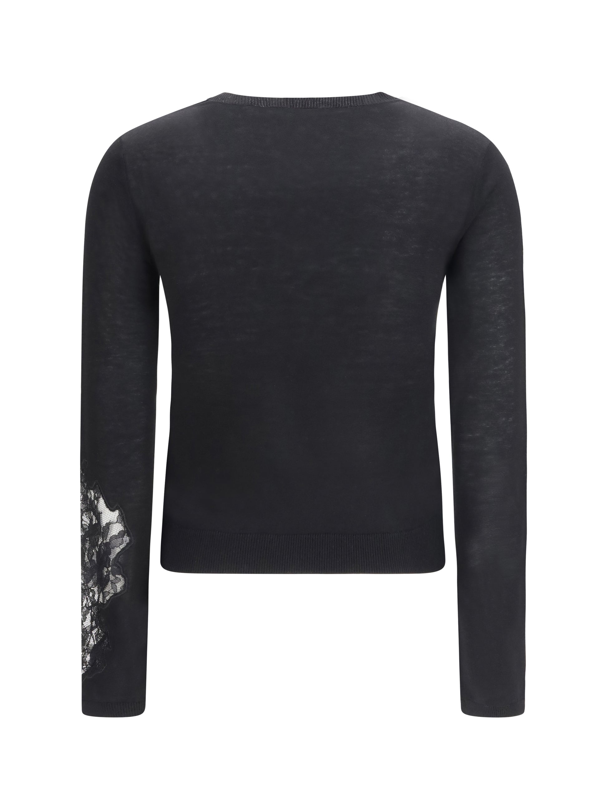 Max Mara Studio Women Wool Sweater With Lace Inserts MAX MARA STUDIO