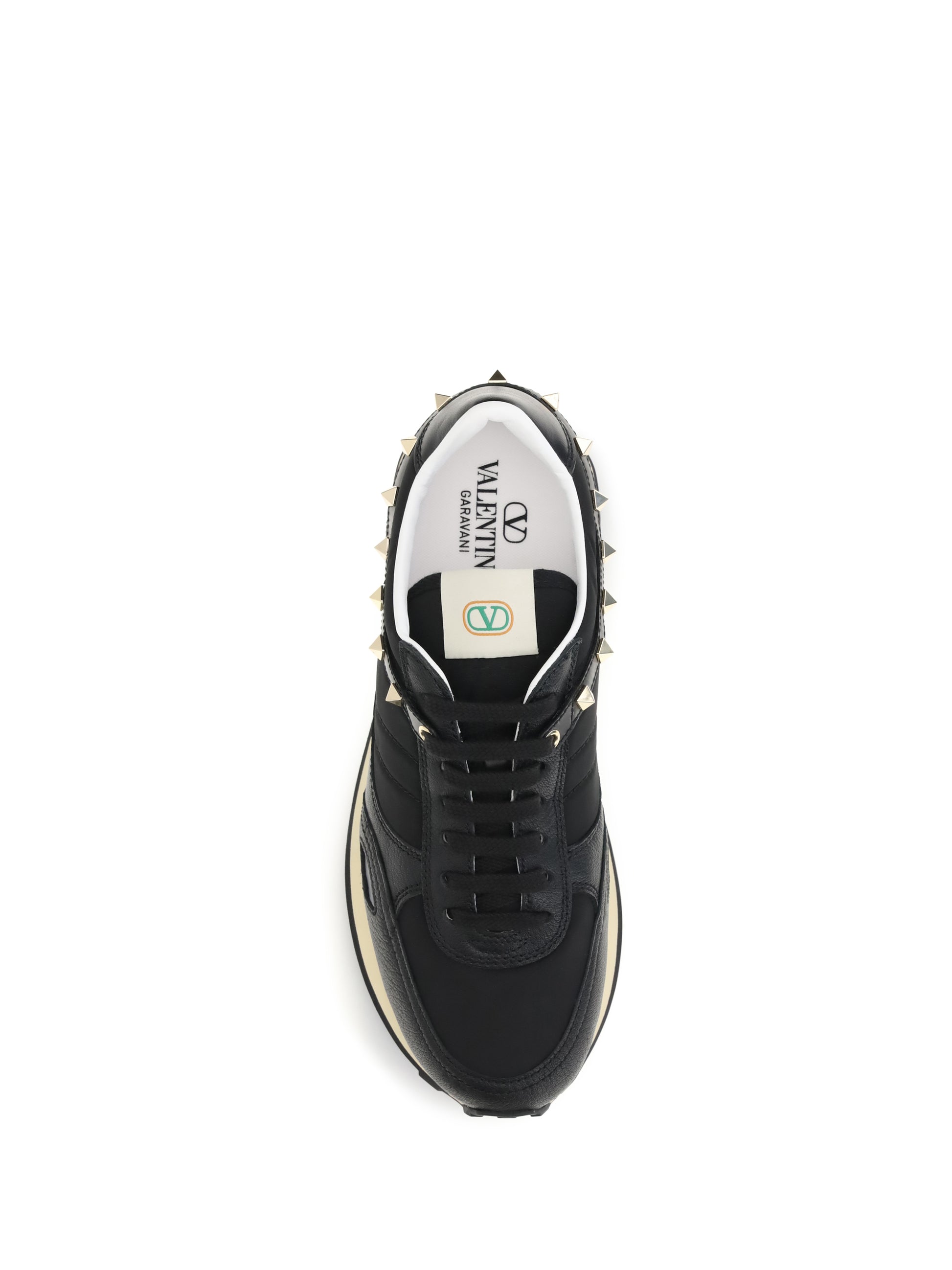 Valentino Garavani Men Stud Up Sneakers In Leather And Nylon VALENTINO GARAVANI