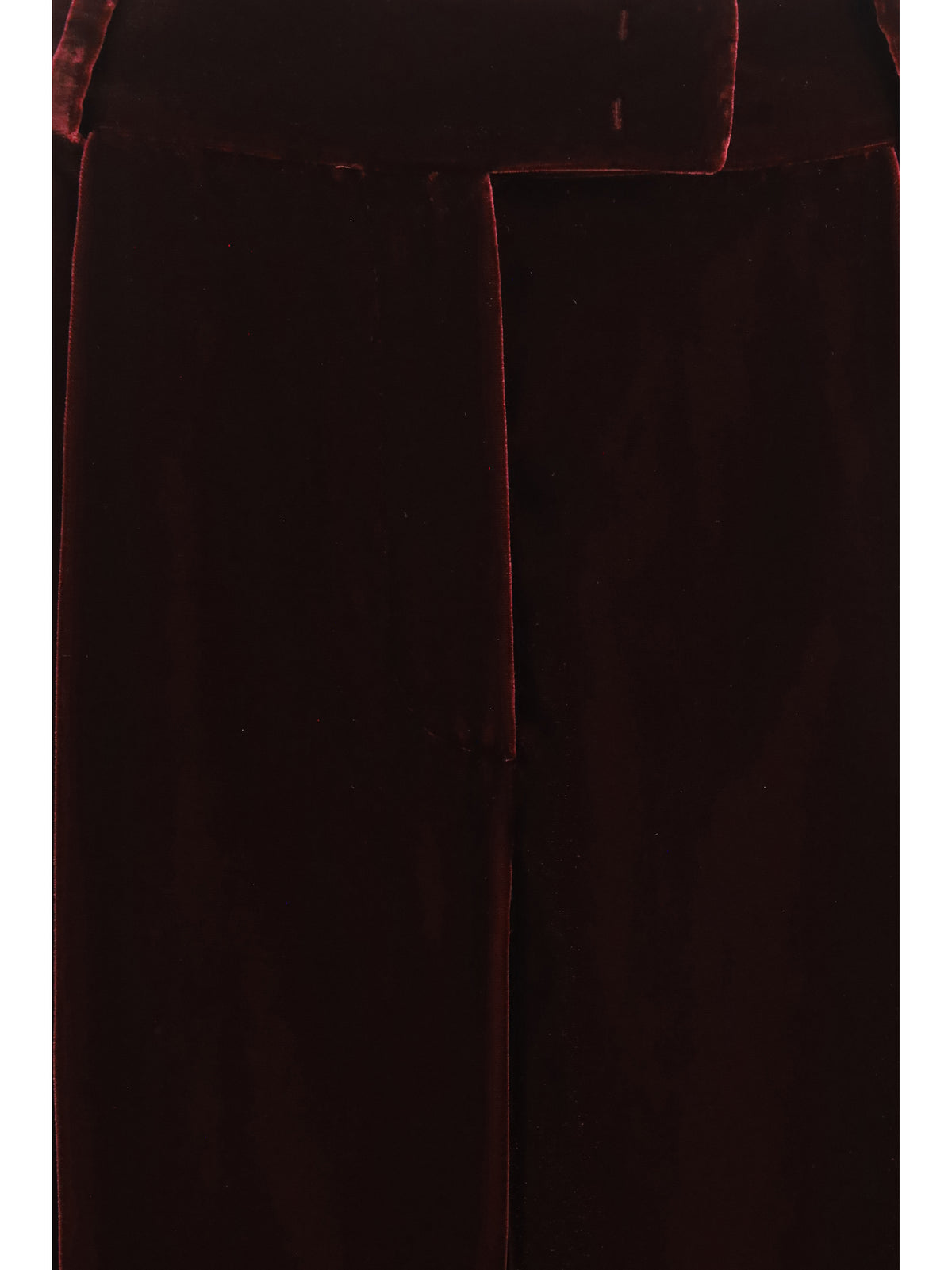 Giorgio Armani Women Wide Leg Pants With Double Pleats In Viscose And Silk Velvet GIORGIO ARMANI