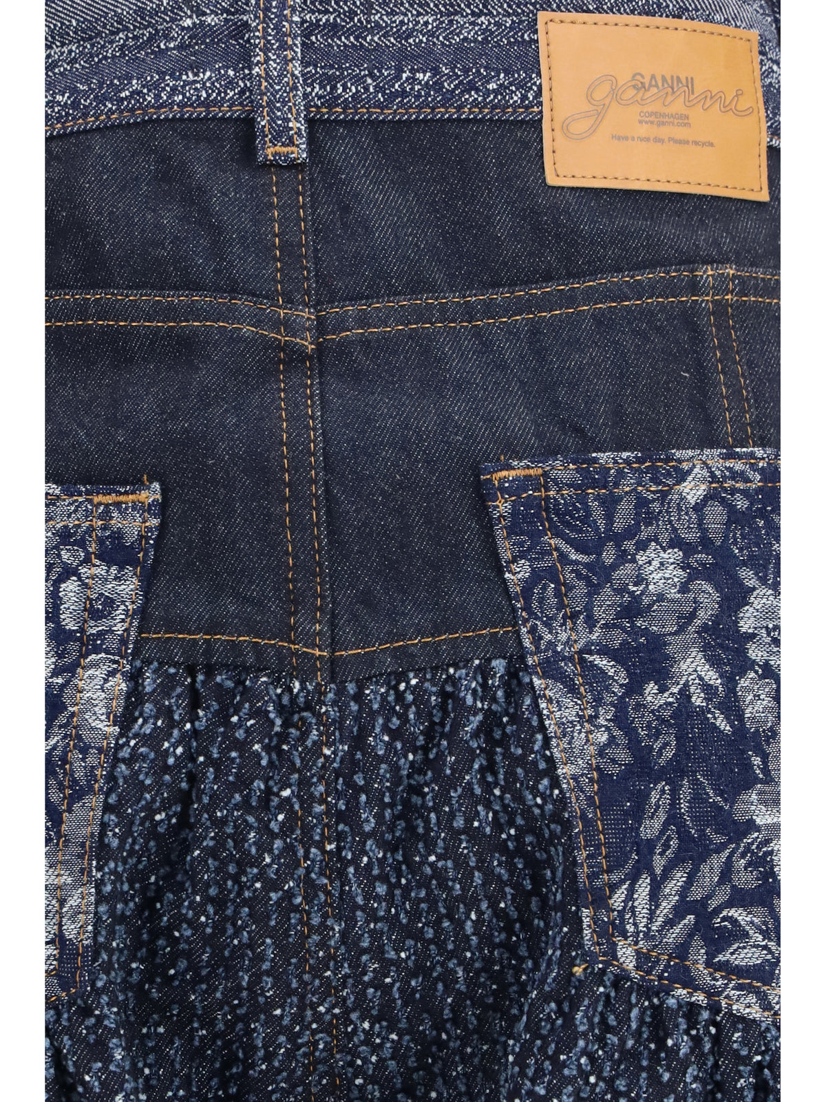 Ganni Women Embroidered Corset Balloon Jeans GANNI