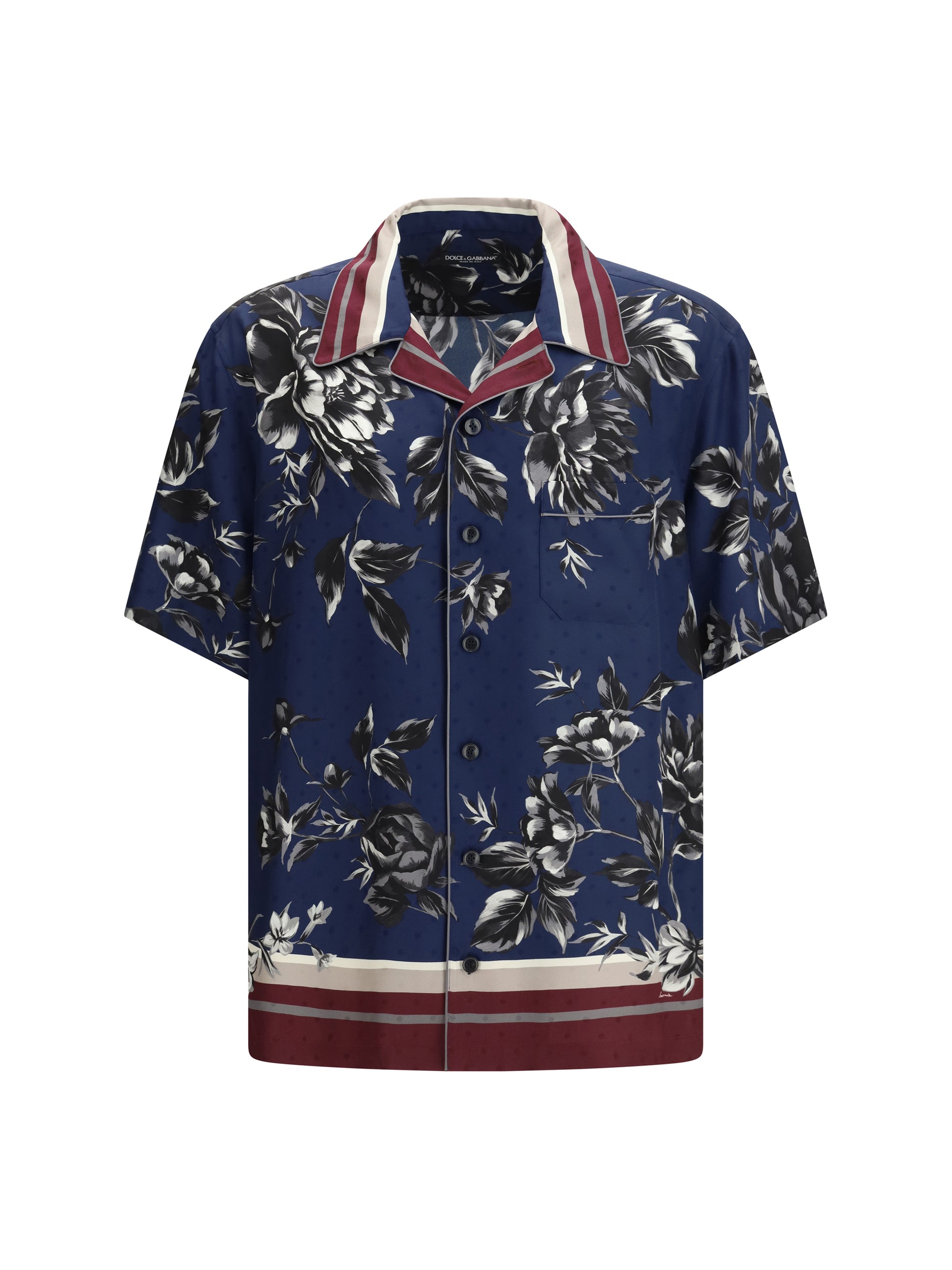 Dolce & Gabbana Men Silk Short-Sleeve Shirt DOLCE & GABBANA