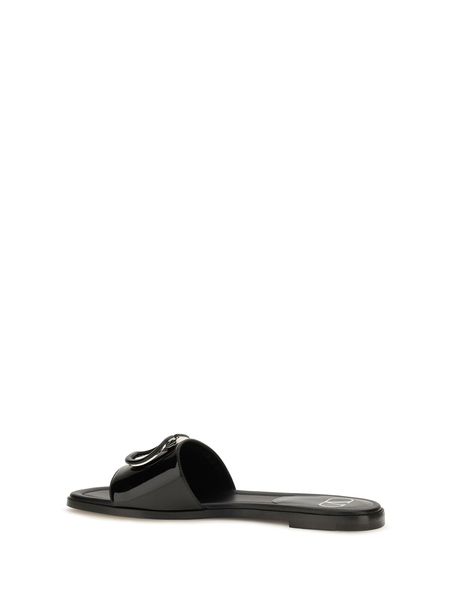 Valentino Garavani Women Vlogo Patent Leather Slide Sandals VALENTINO GARAVANI