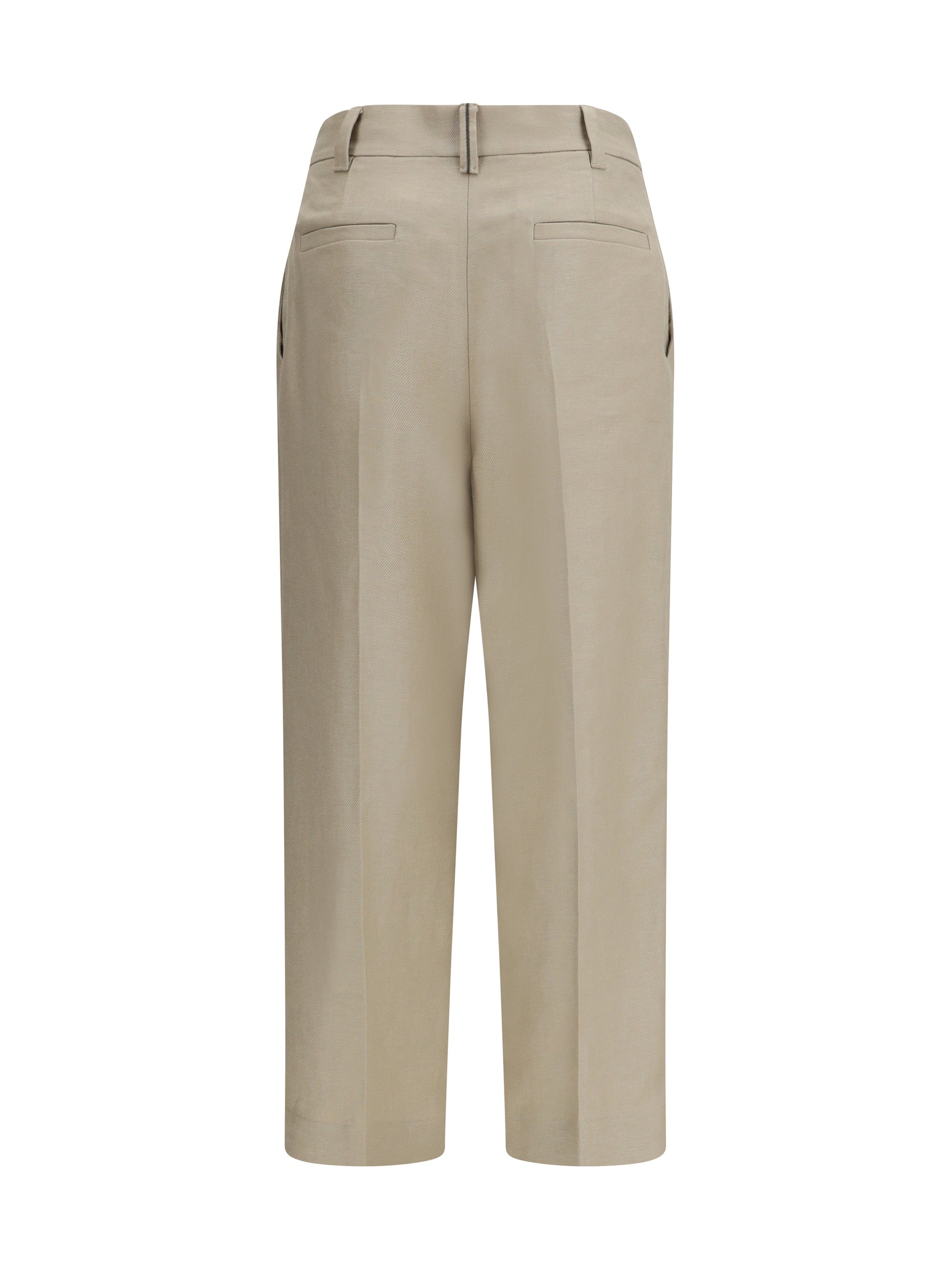 Brunello Cucinelli Women Linen Trousers BRUNELLO CUCINELLI