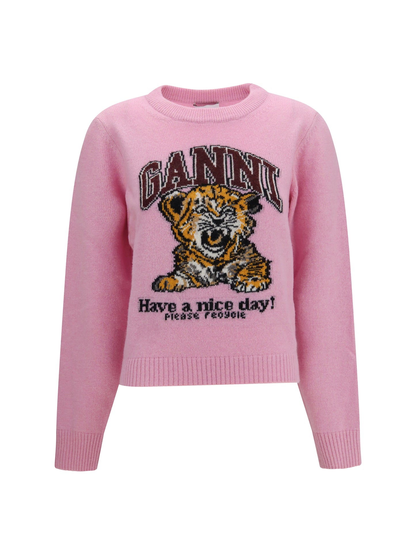 Ganni Women Wool Graphic Sweater GANNI