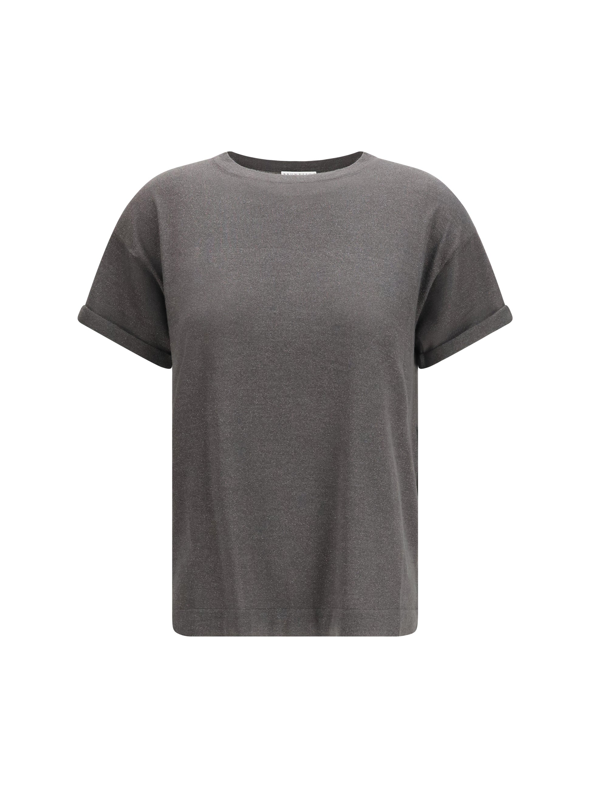 Brunello Cucinelli Women Cashmere Glitter T-Shirt BRUNELLO CUCINELLI