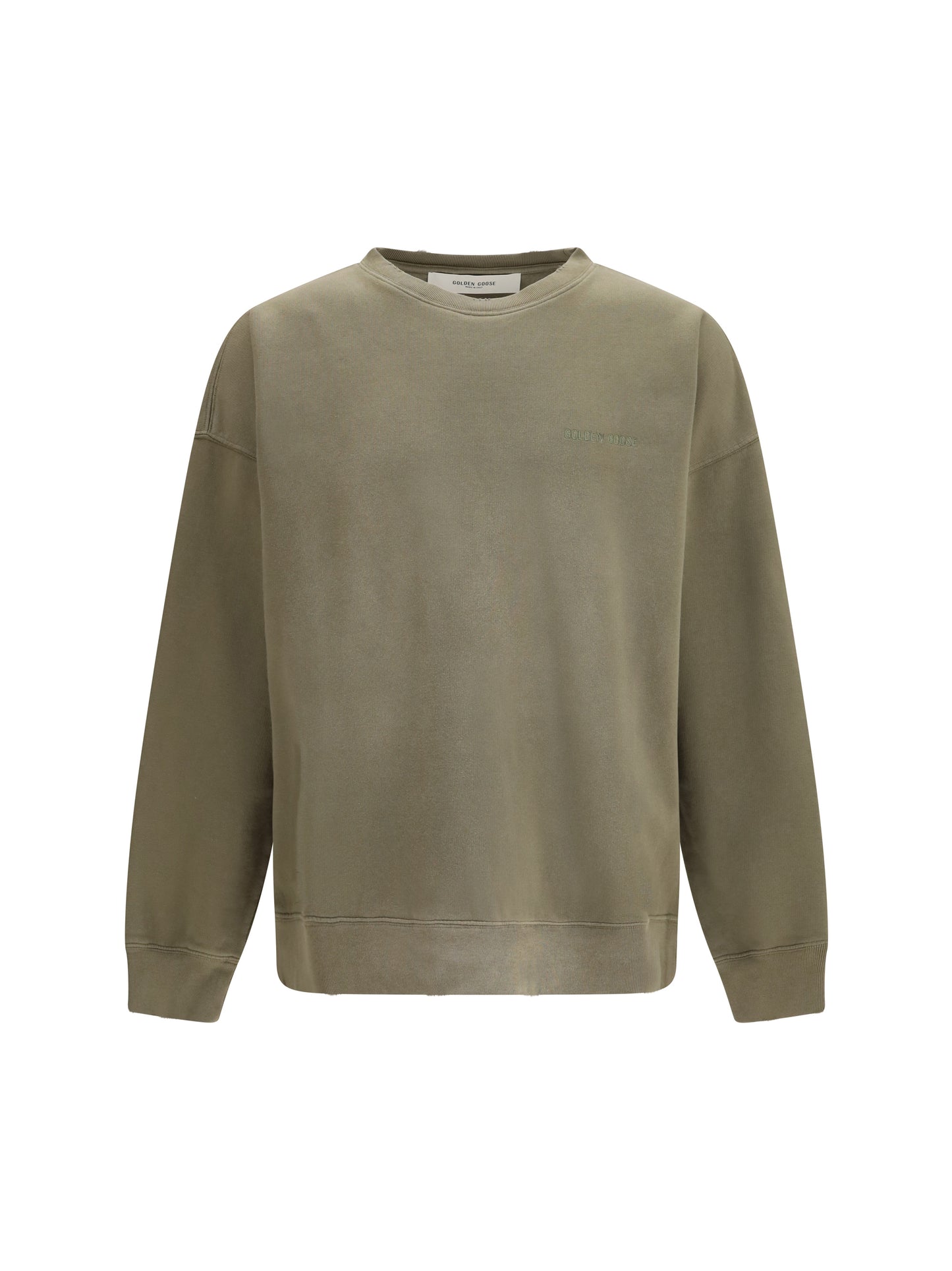 Golden Goose Men Journey Unisex Crew Neck In Garment-Dyed Cotton Fleece GOLDEN GOOSE