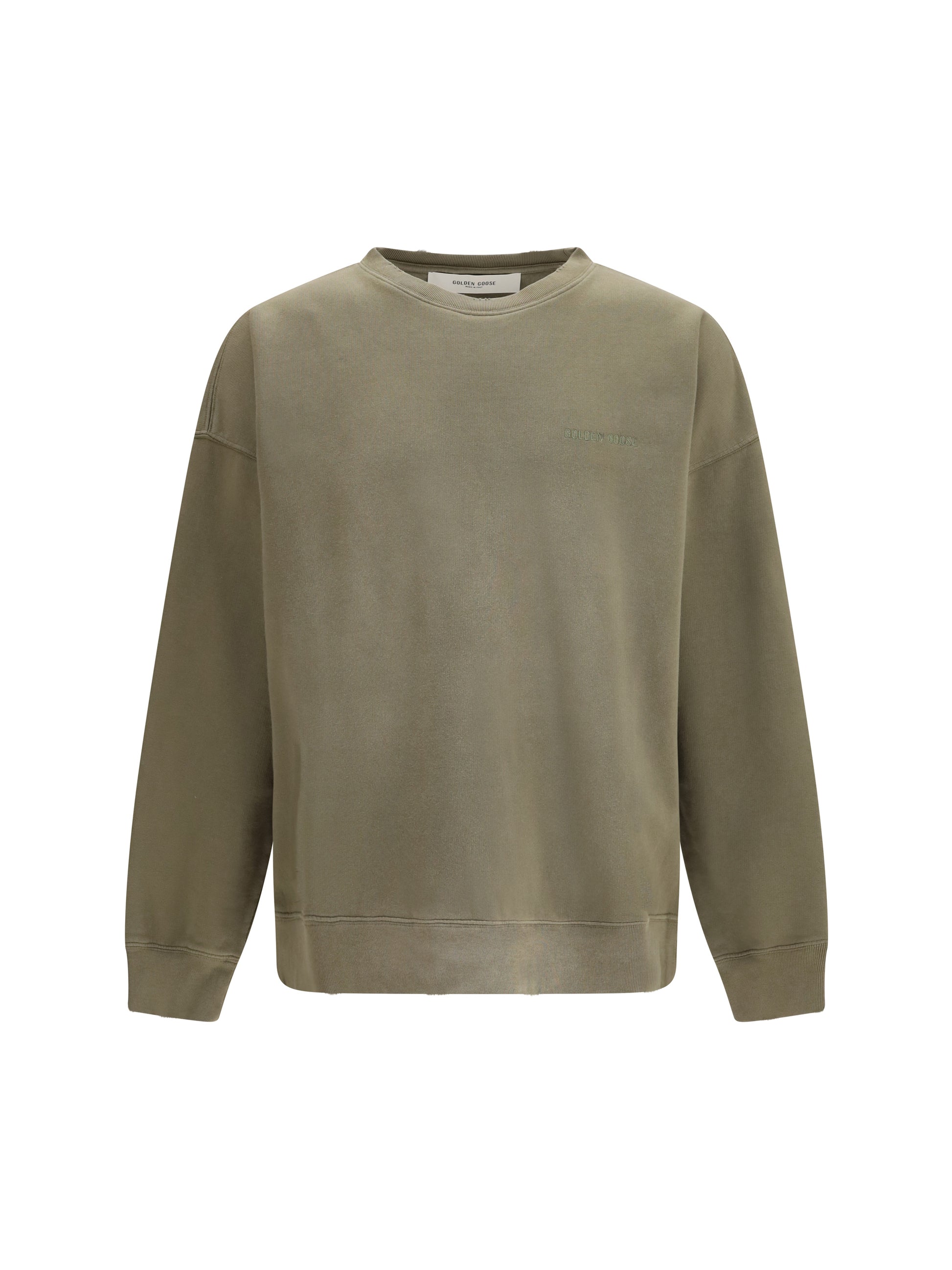 Golden Goose Men Journey Unisex Crew Neck In Garment-Dyed Cotton Fleece GOLDEN GOOSE
