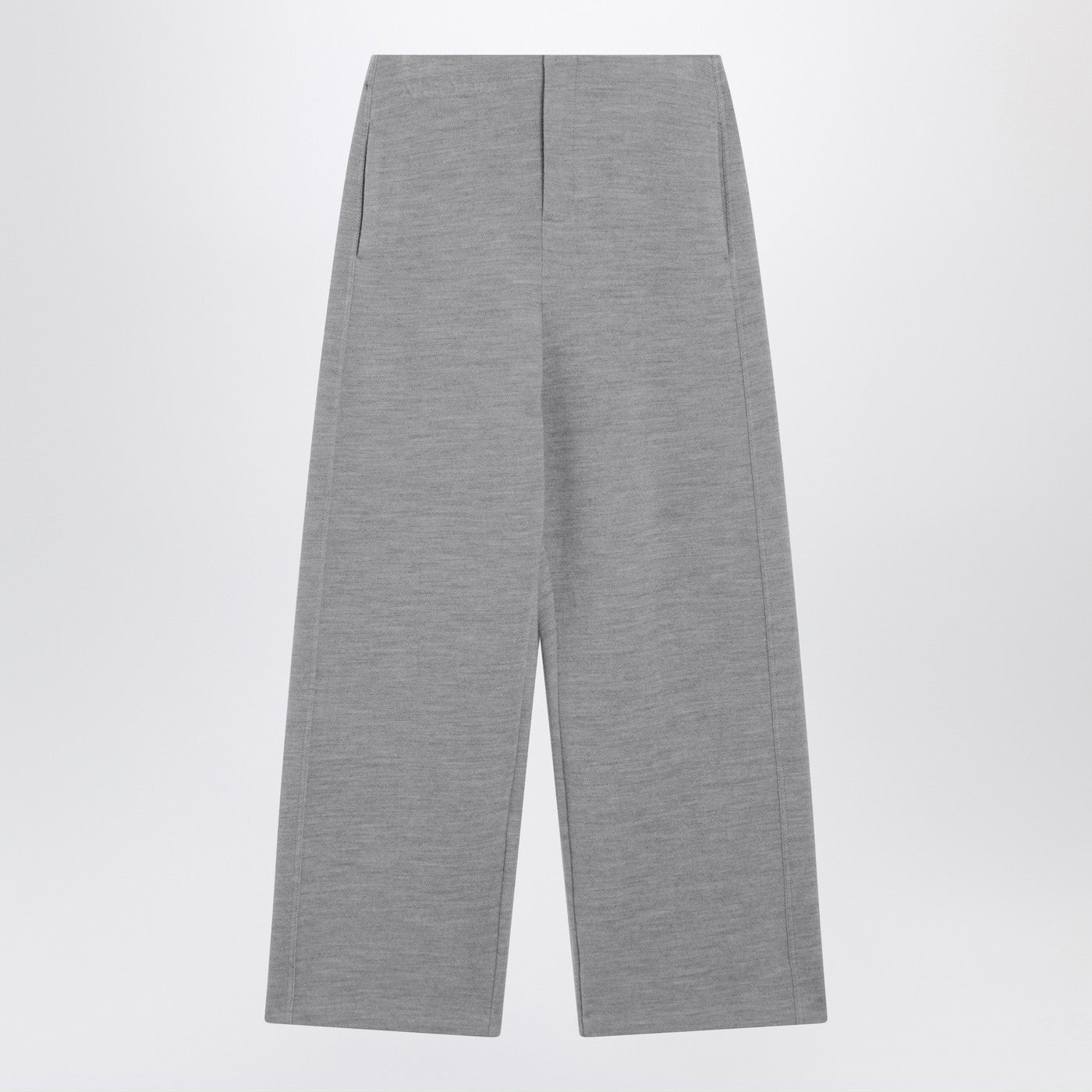 Max Mara Grey Wool-Cotton Blend Trousers Women MAX MARA
