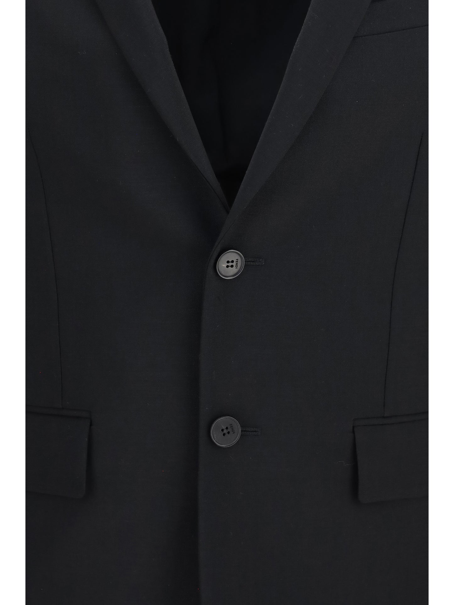 Fendi Men Single-Breasted Kid Mohair Blazer FENDI
