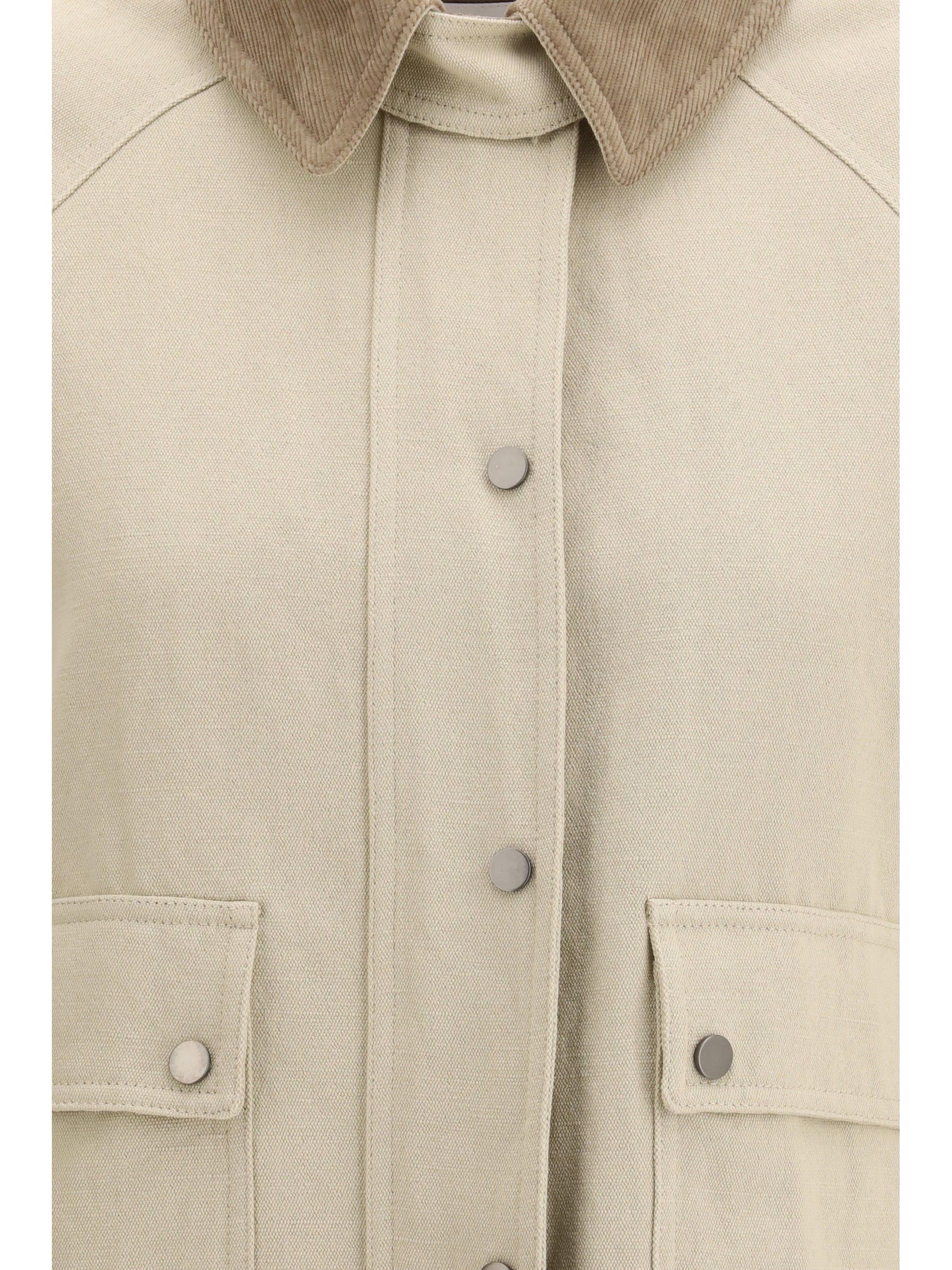 Brunello Cucinelli Women Cotton-Linen Canvas Jacket BRUNELLO CUCINELLI