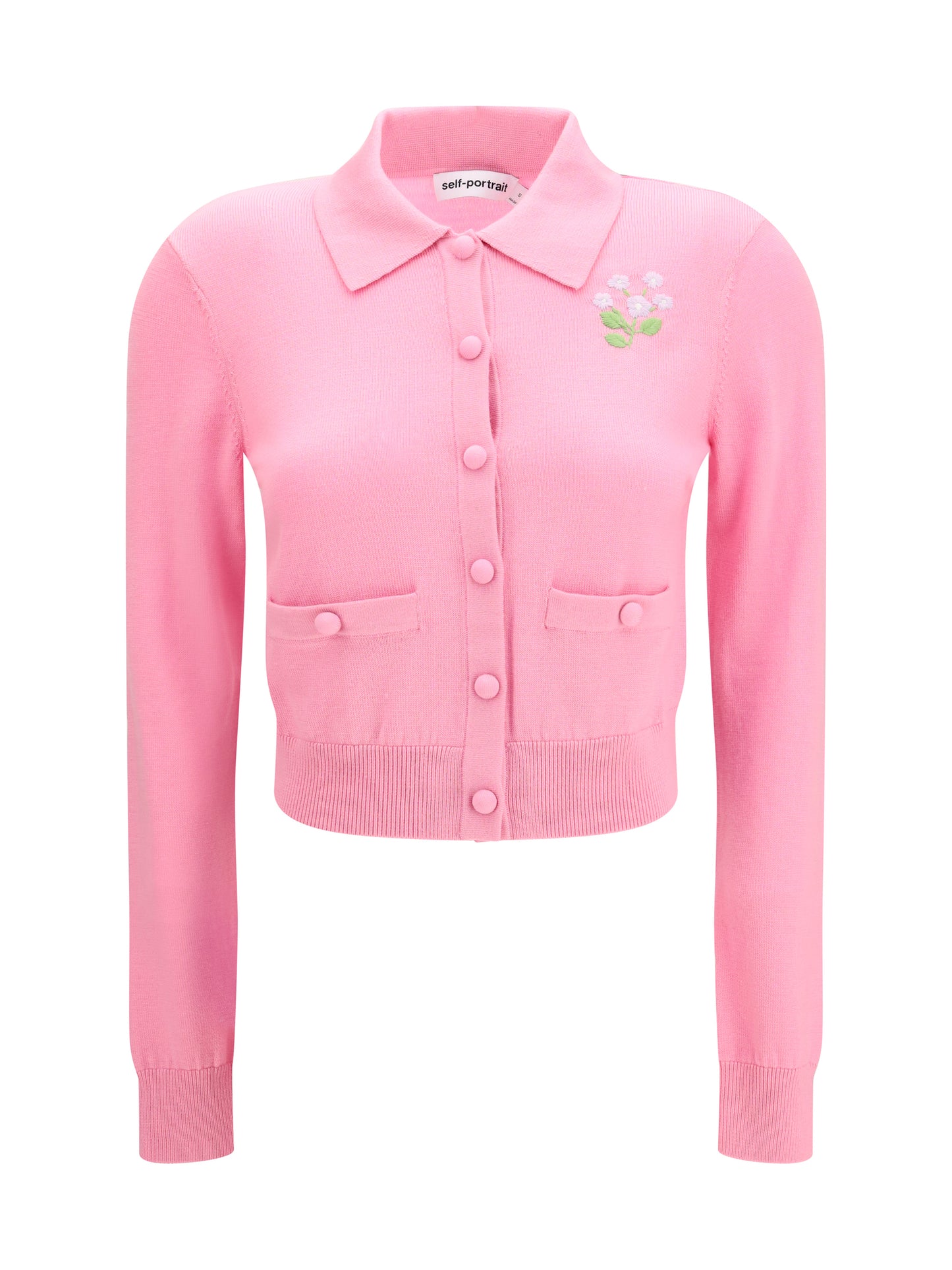 Self-Portrait Women Floral Embroidered Knit Cardigan SELF-PORTRAIT
