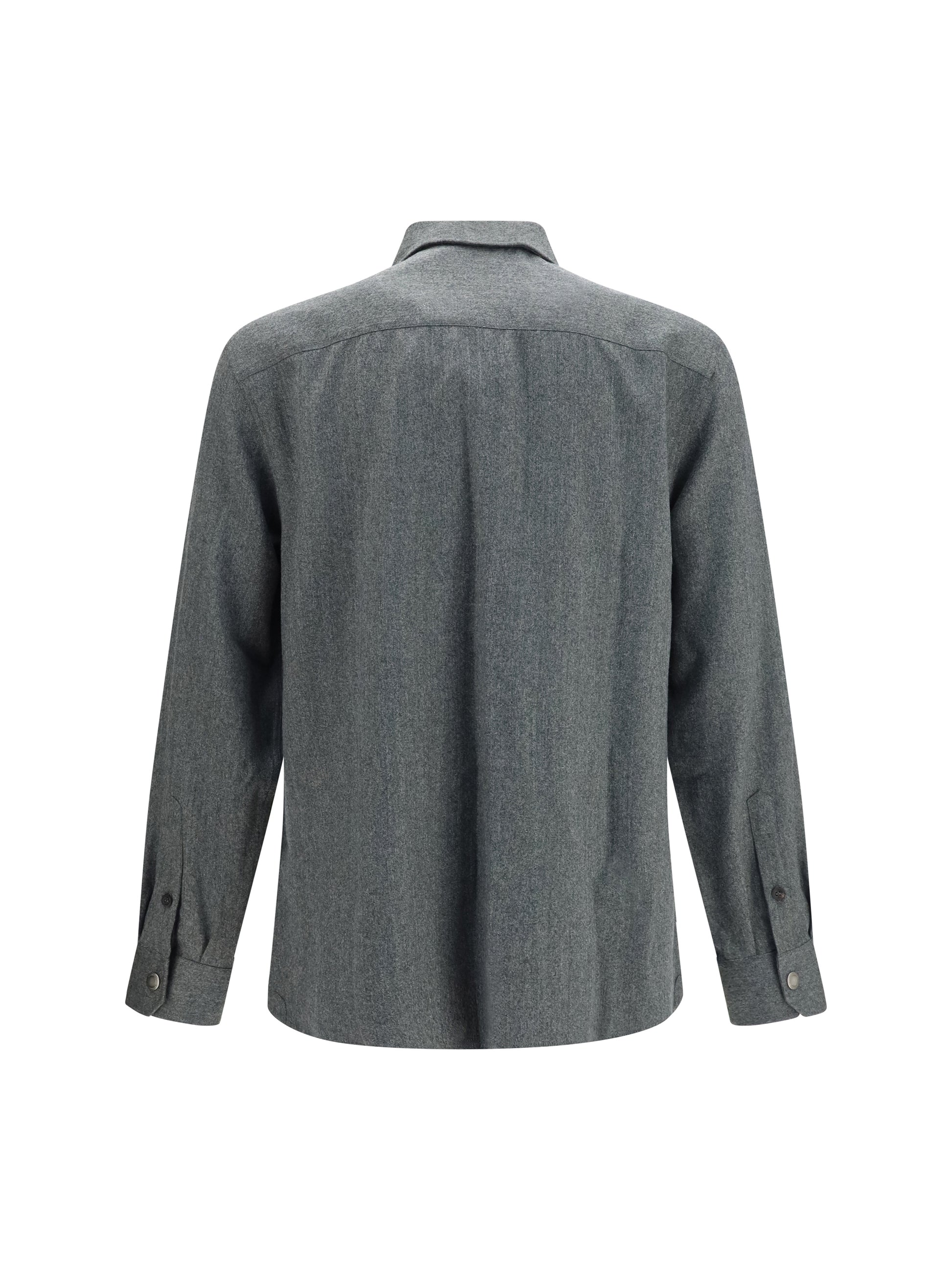 Brunello Cucinelli Men Virgin Wool Shirt BRUNELLO CUCINELLI