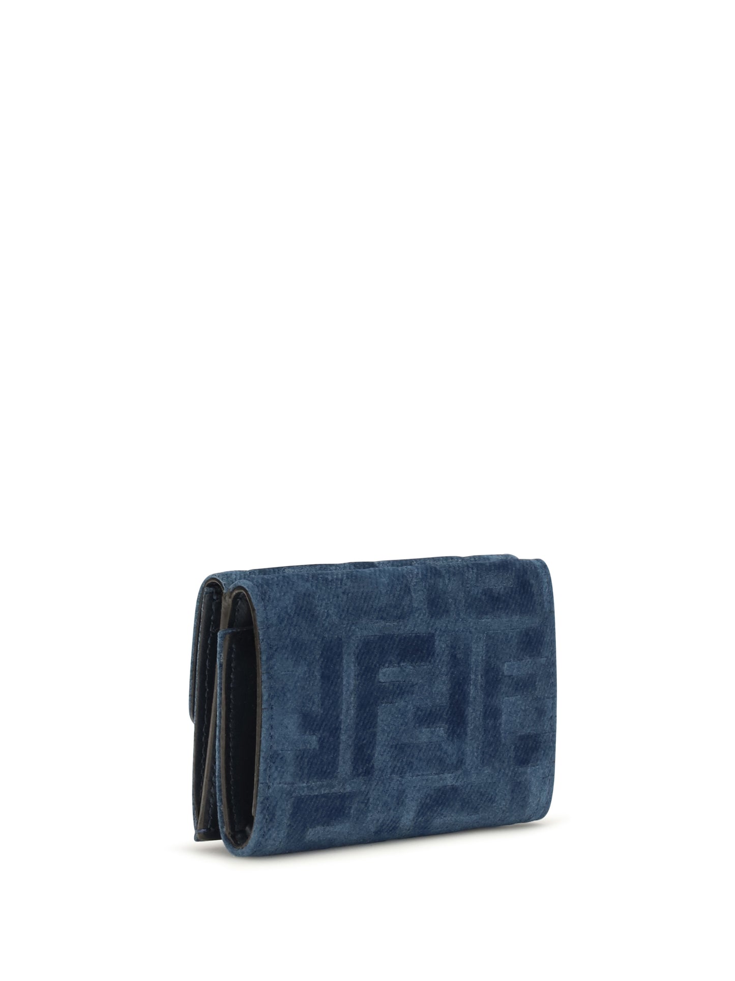 Fendi Women Trifold Wallet With Ff Monogram In Jacquard FENDI