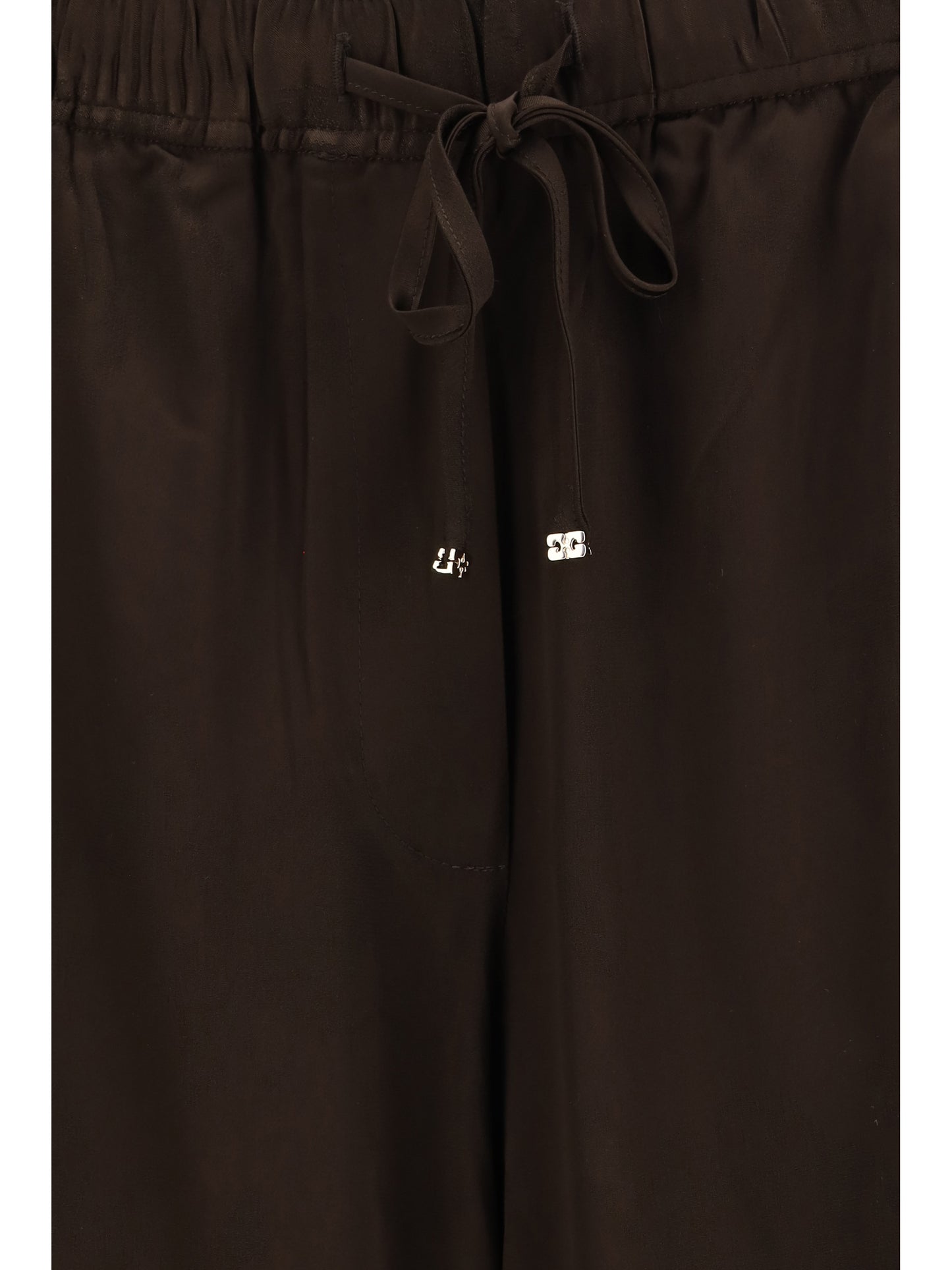 Ganni Women Satin Drawstring Pants GANNI