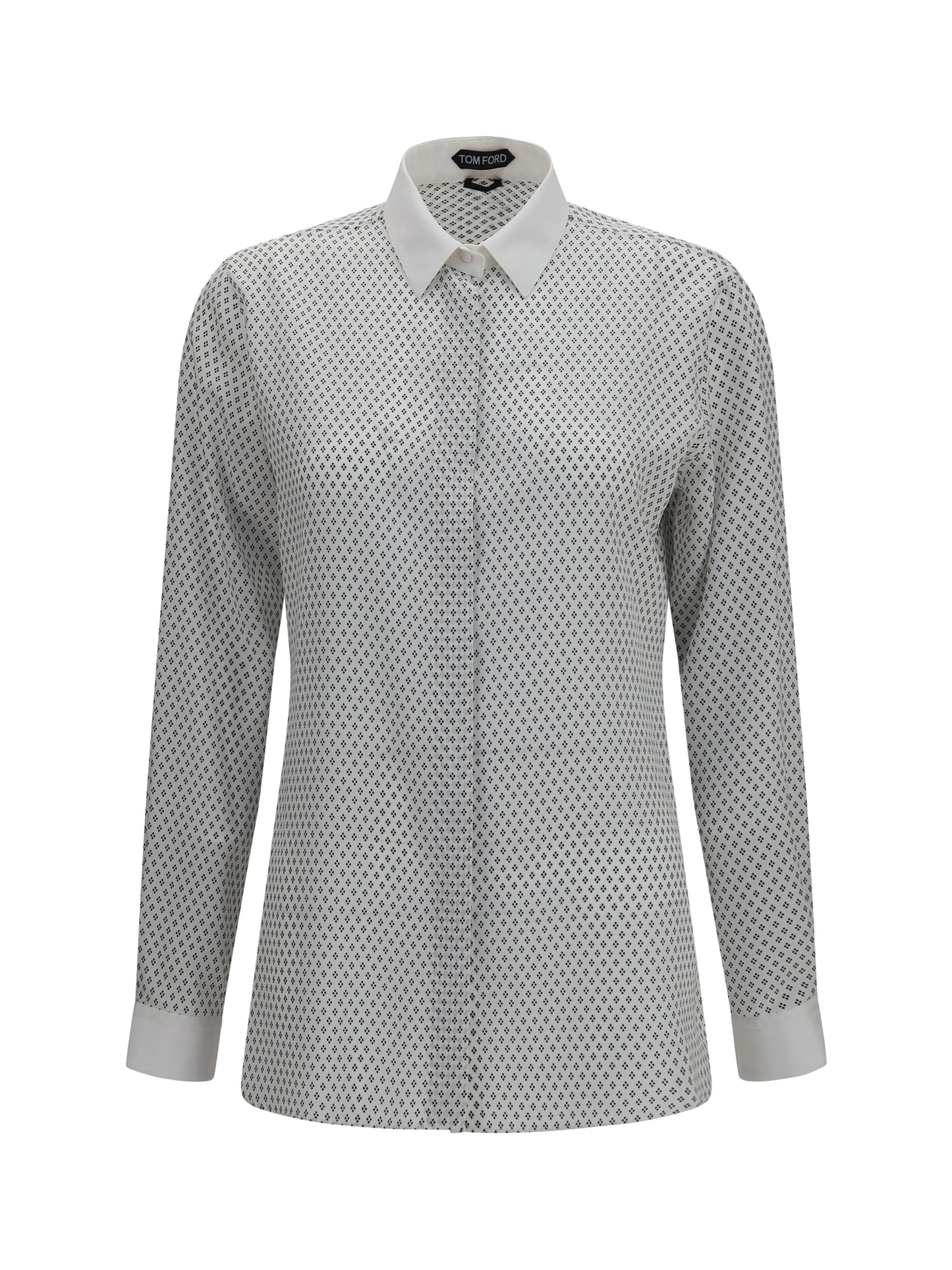 Tom Ford Women Diamond Print Silk Crêpe De Chine Shirt TOM FORD