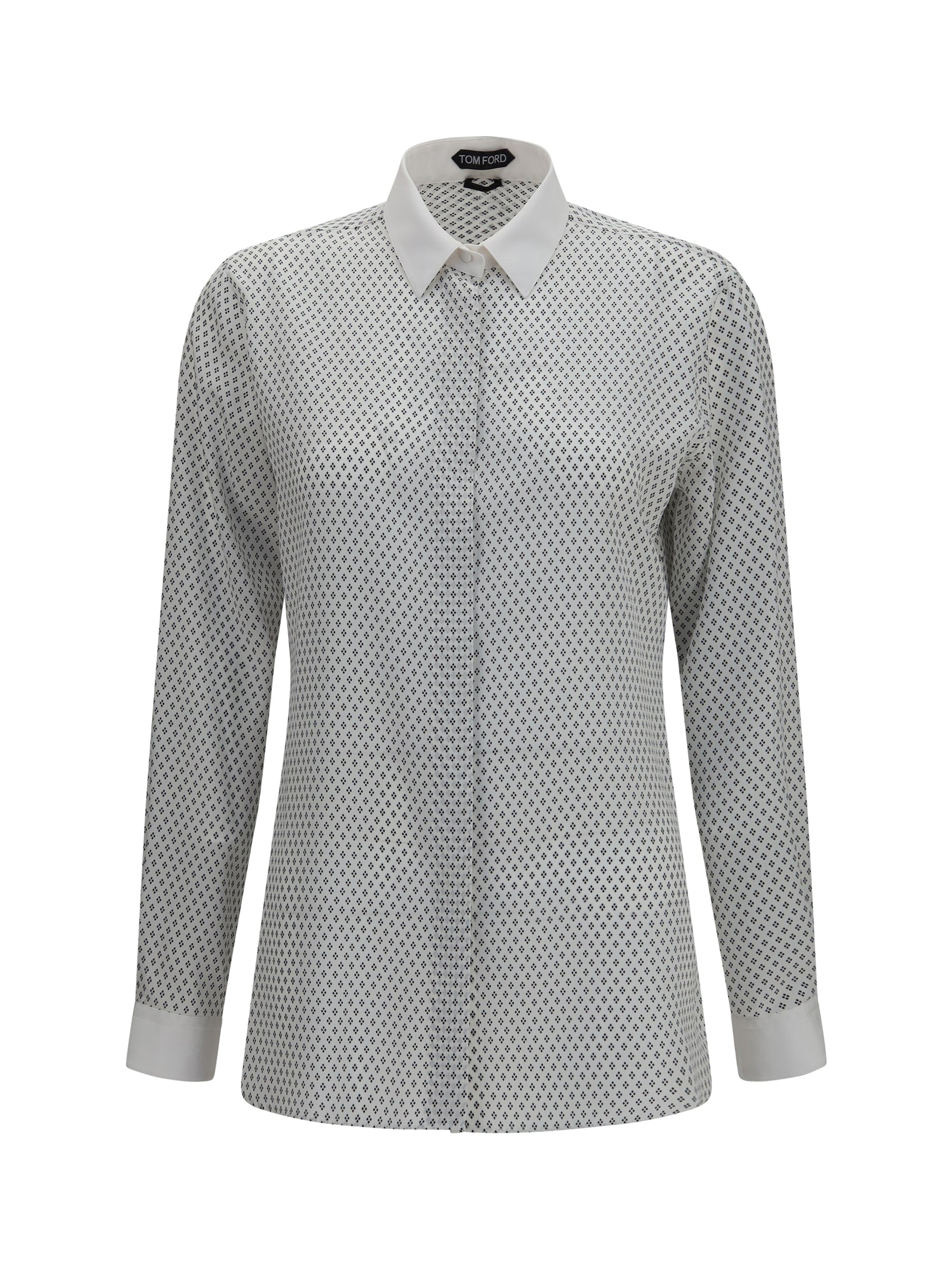Tom Ford Women Diamond Print Silk Crêpe De Chine Shirt TOM FORD
