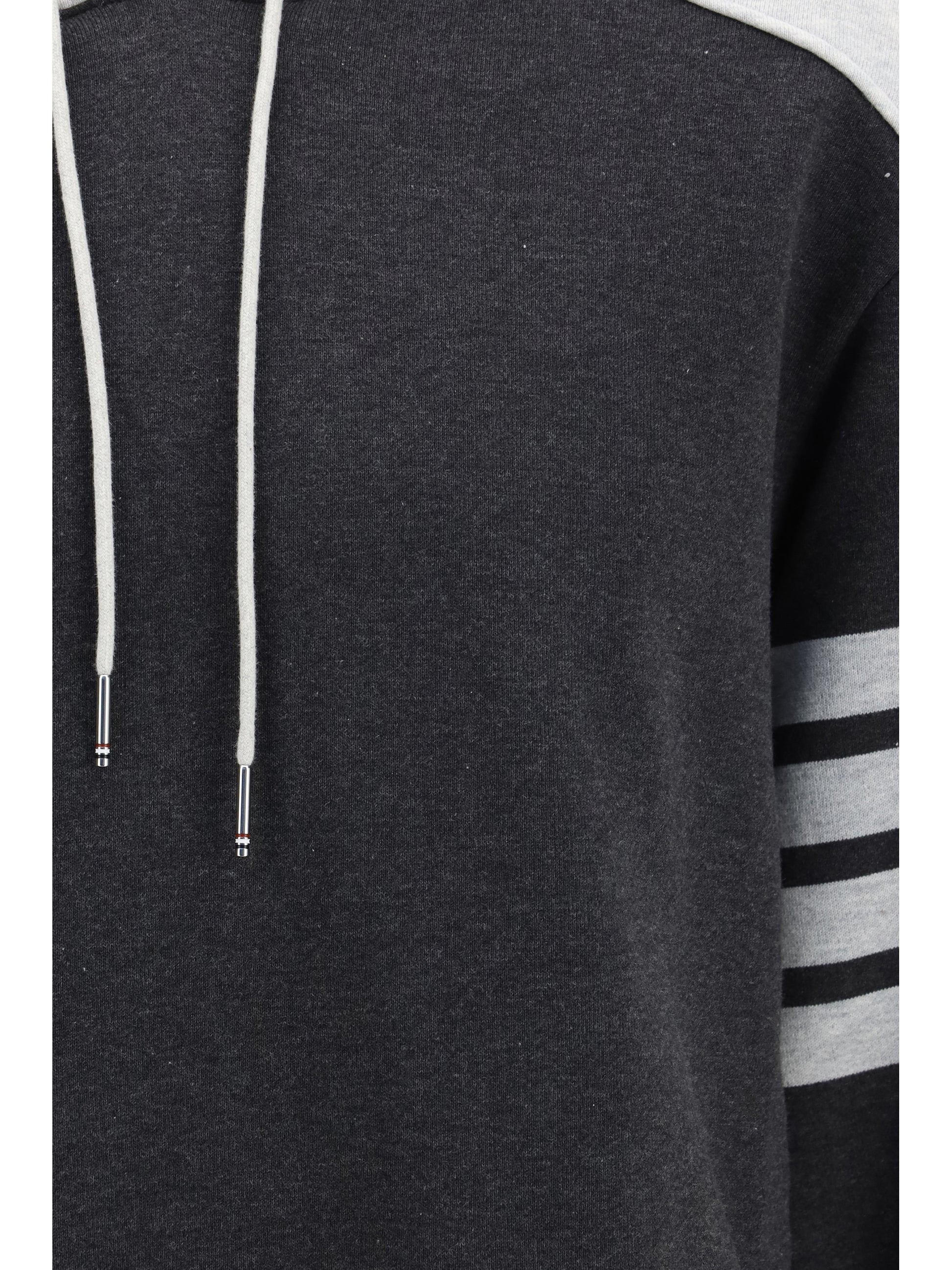 Thom Browne Men Loopback Colorblock Hooded Sweatshirt THOM BROWNE