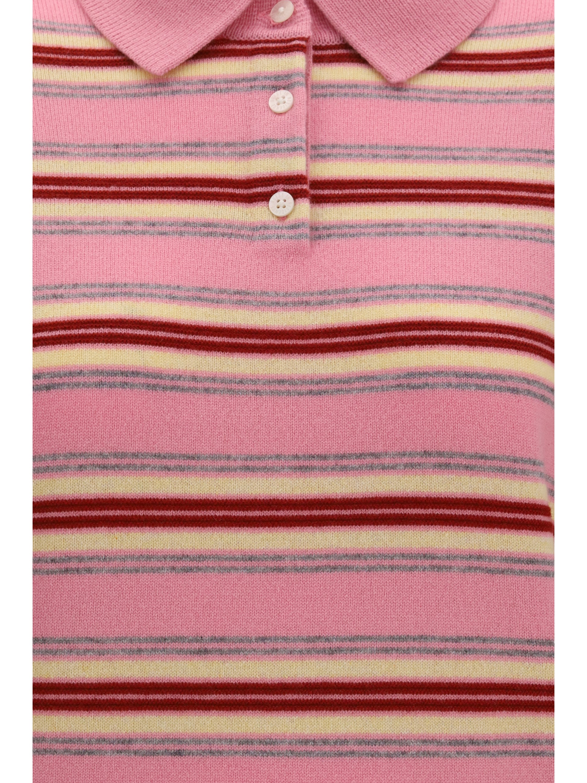 Guest In Residence Women College Striped Polo Sweater GUEST IN RESIDENCE