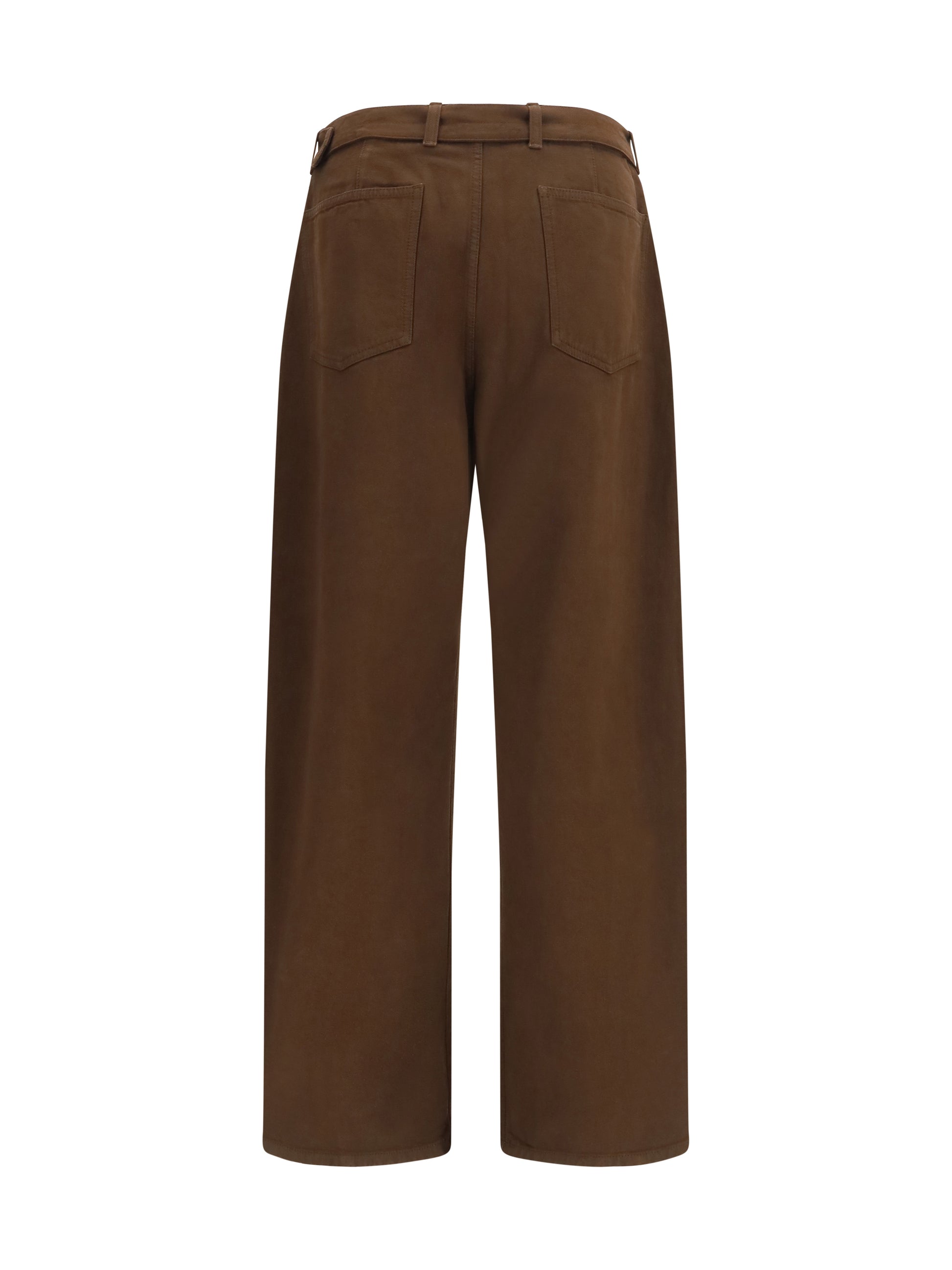 Lemaire Men Heavy Dyed Twill Belted Pants LEMAIRE