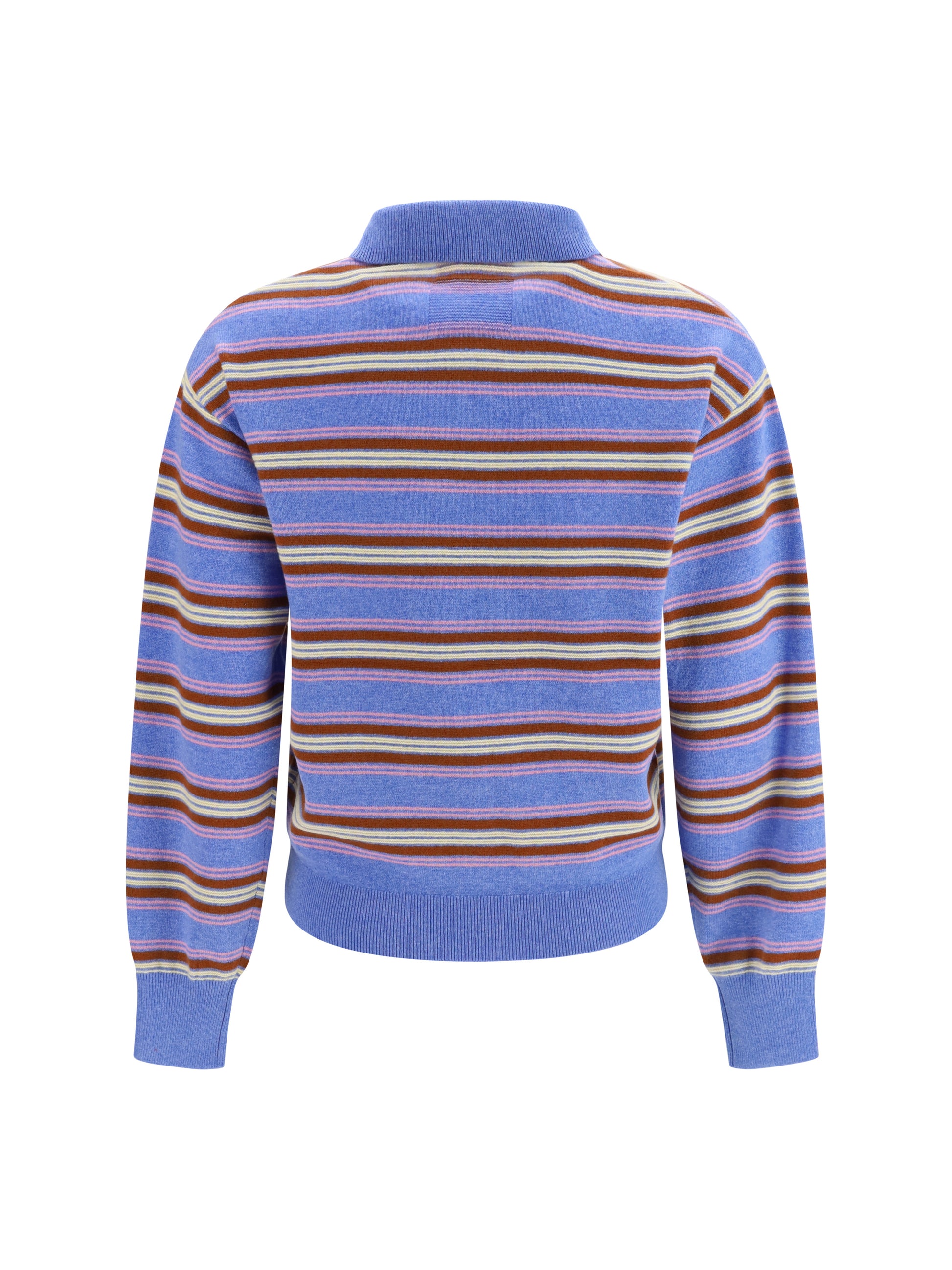 Guest In Residence Women College Striped Polo Sweater GUEST IN RESIDENCE