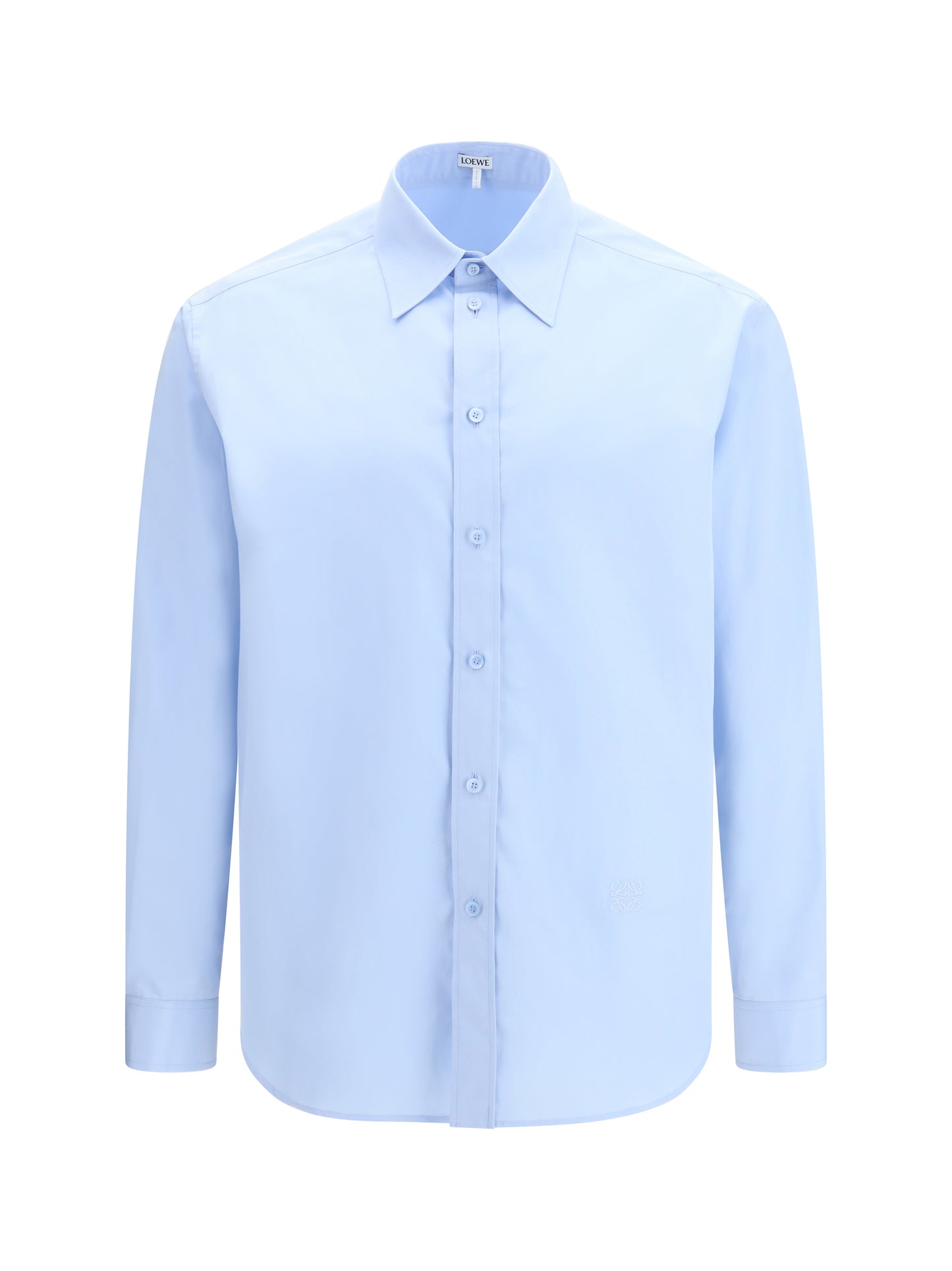 Loewe Men Classic Cotton Shirt With Embroidered Anagram Logo LOEWE