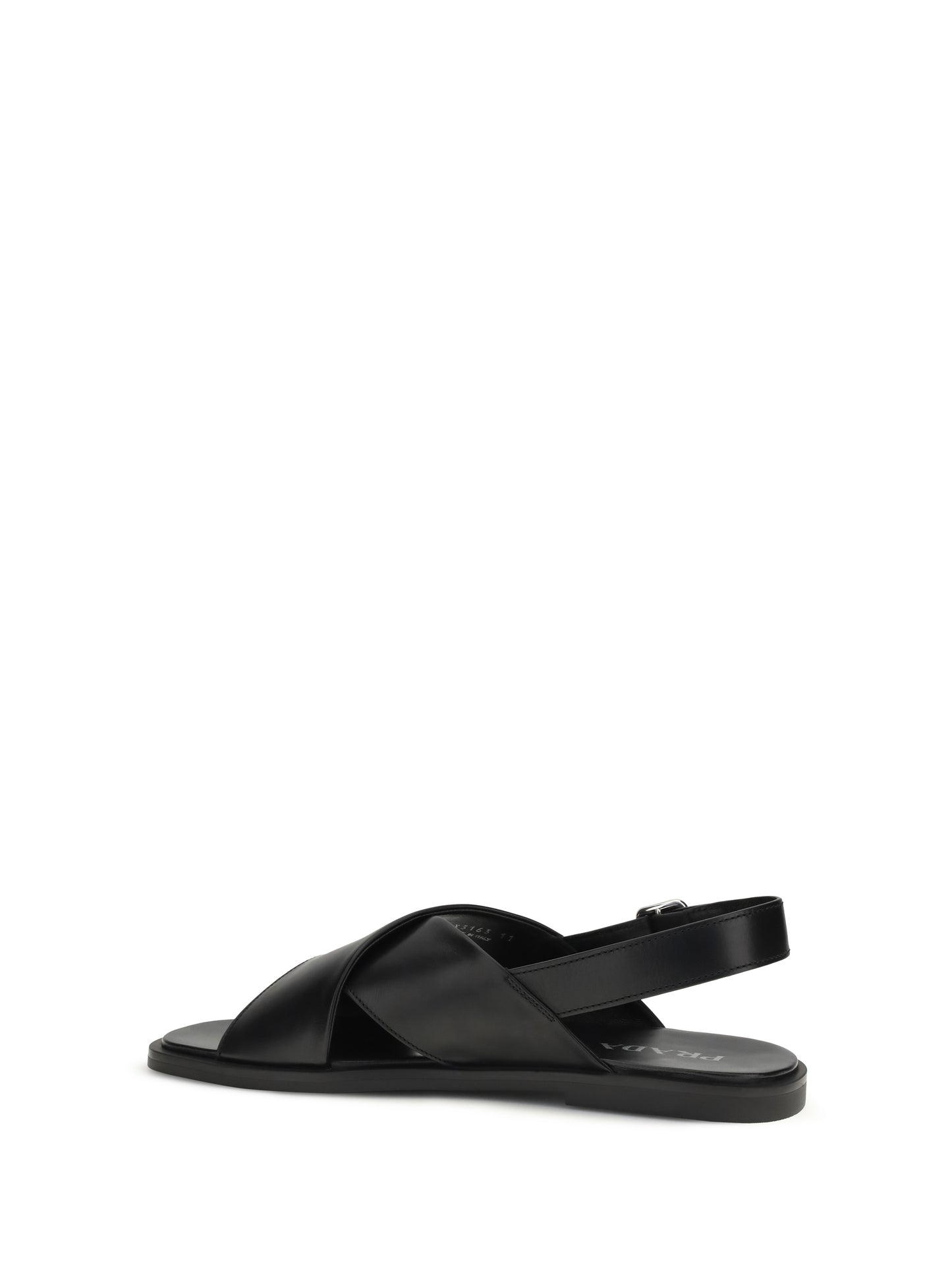 Prada Men Saffiano Criss-Cross Sandals PRADA