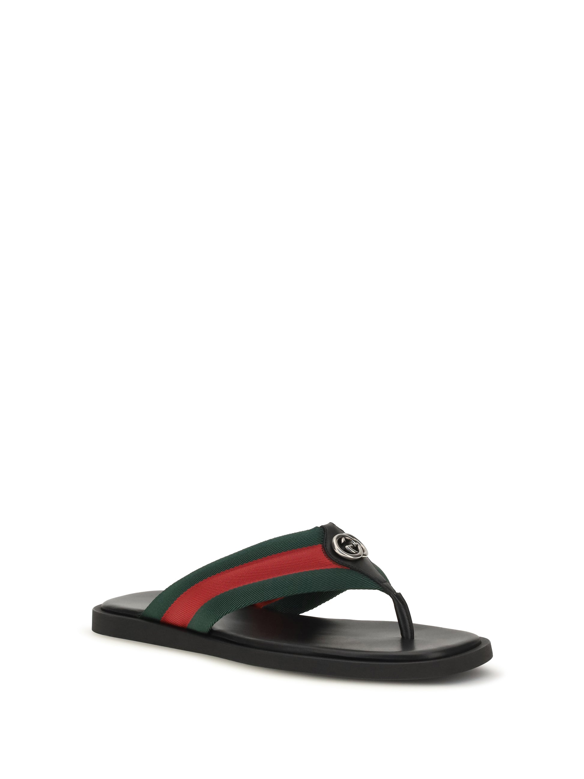 Gucci Men Maverik Gg Interlocking Flip-Flop Sandals GUCCI