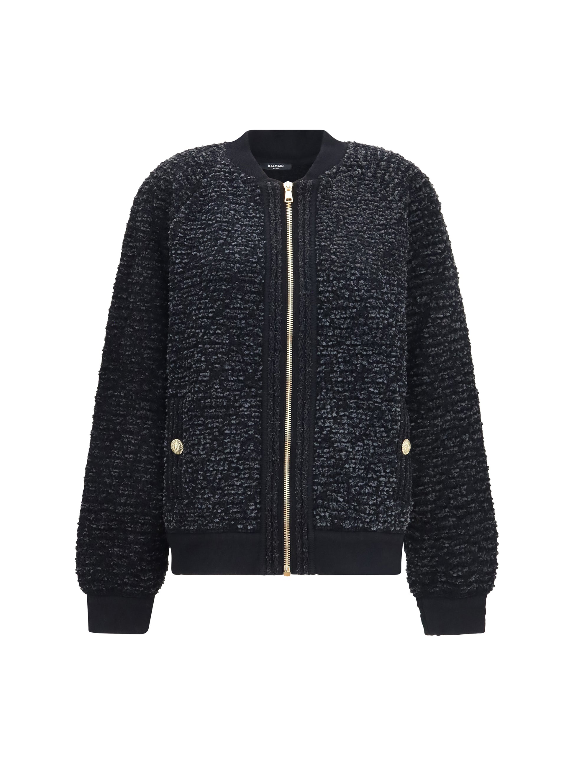 Balmain Women Zip Jacket With Sequin Details BALMAIN