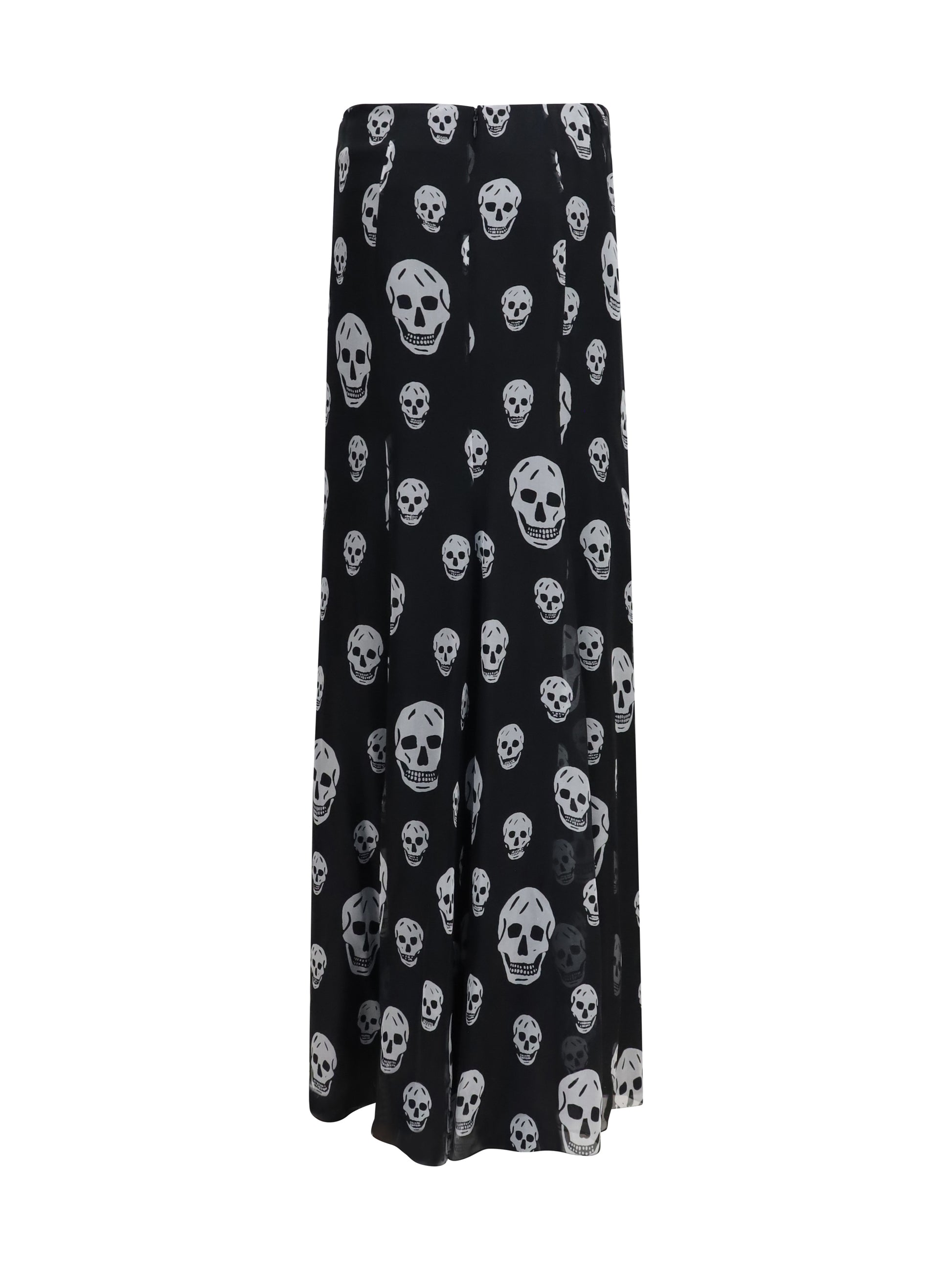 Alexander Mcqueen Women Draped Long Skull Skirt ALEXANDER MCQUEEN