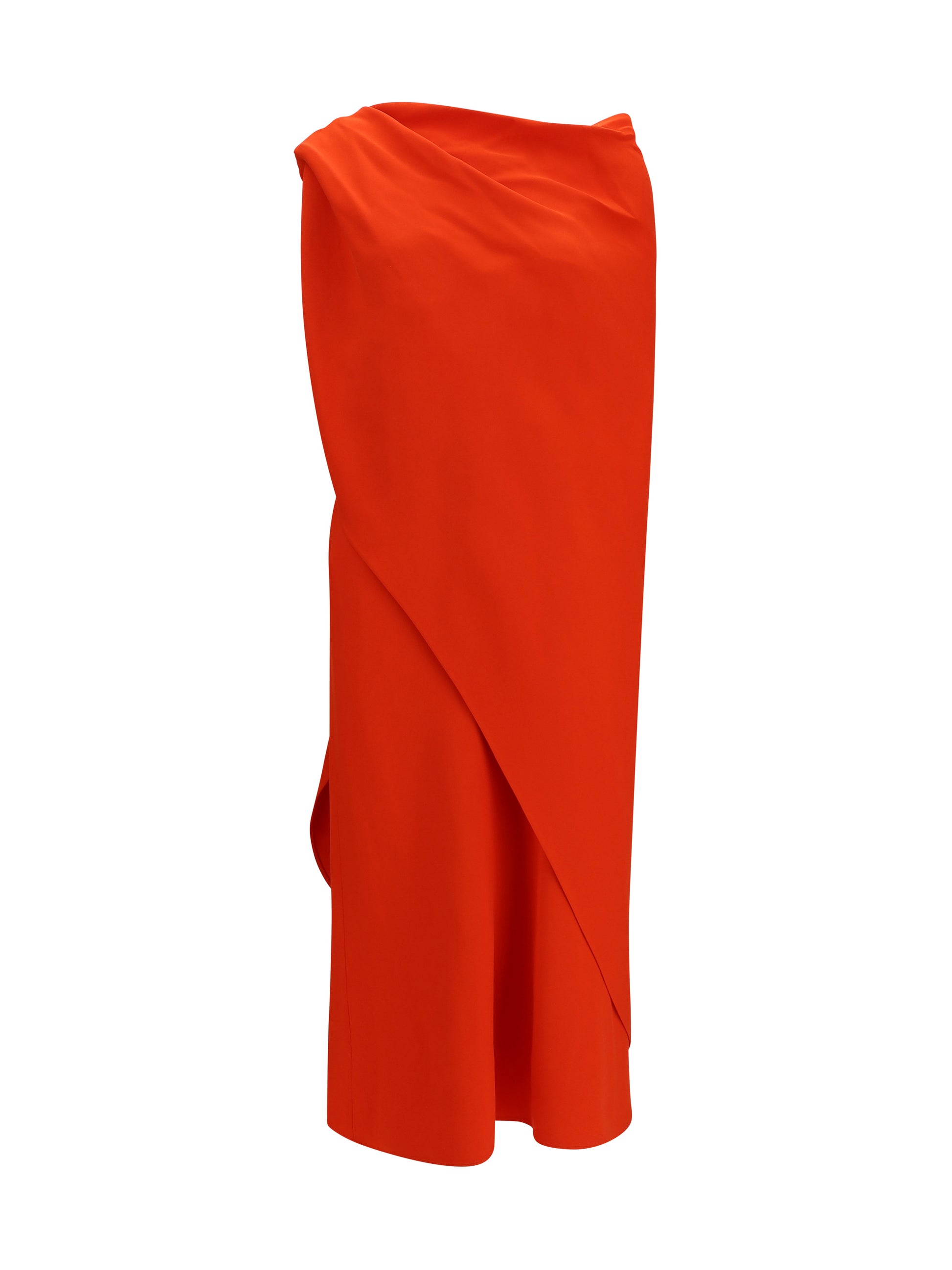 Balenciaga Women Draped Silk Maxi Dress BALENCIAGA