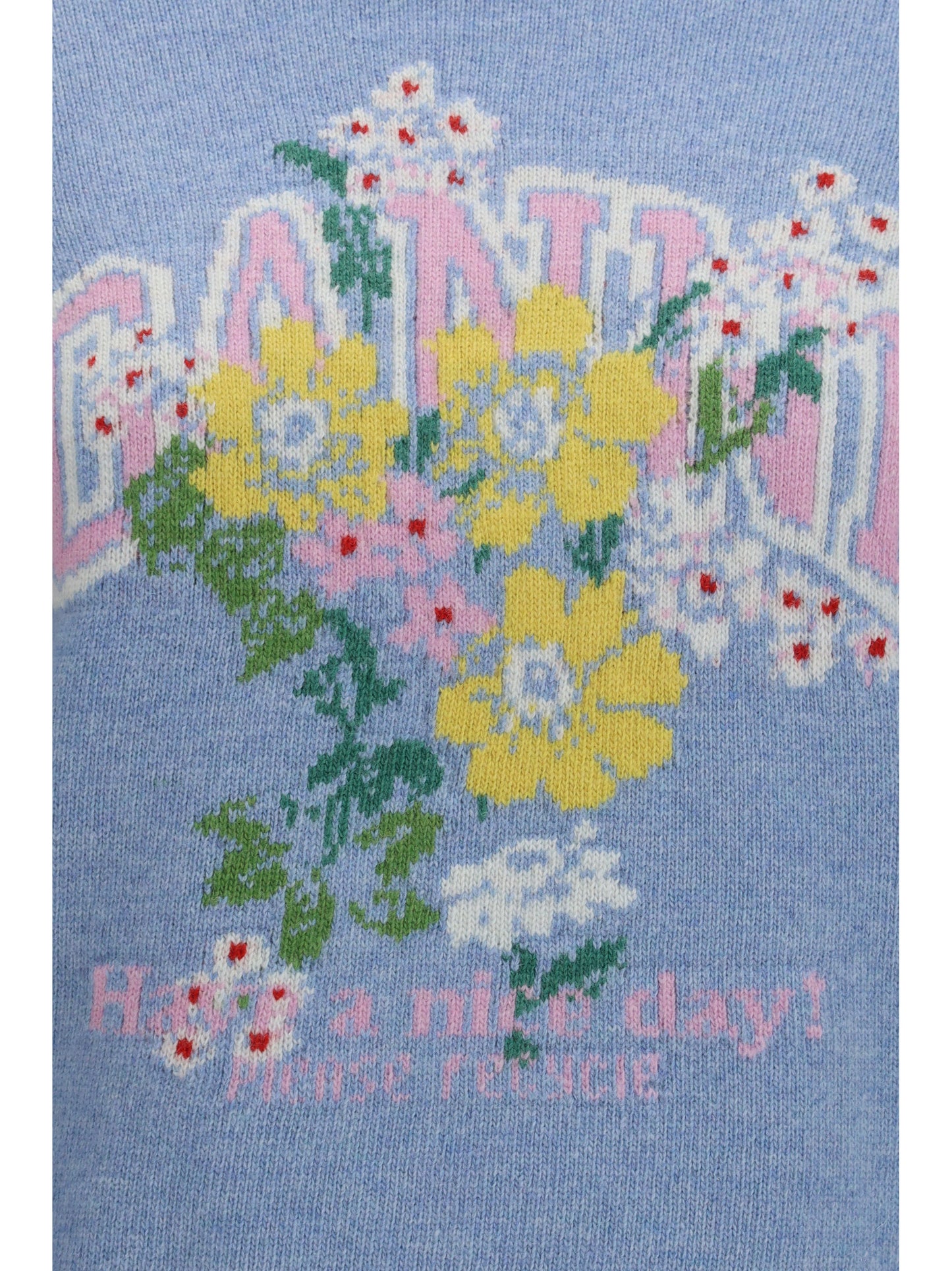 Ganni Women Flowers Wool Sweater GANNI