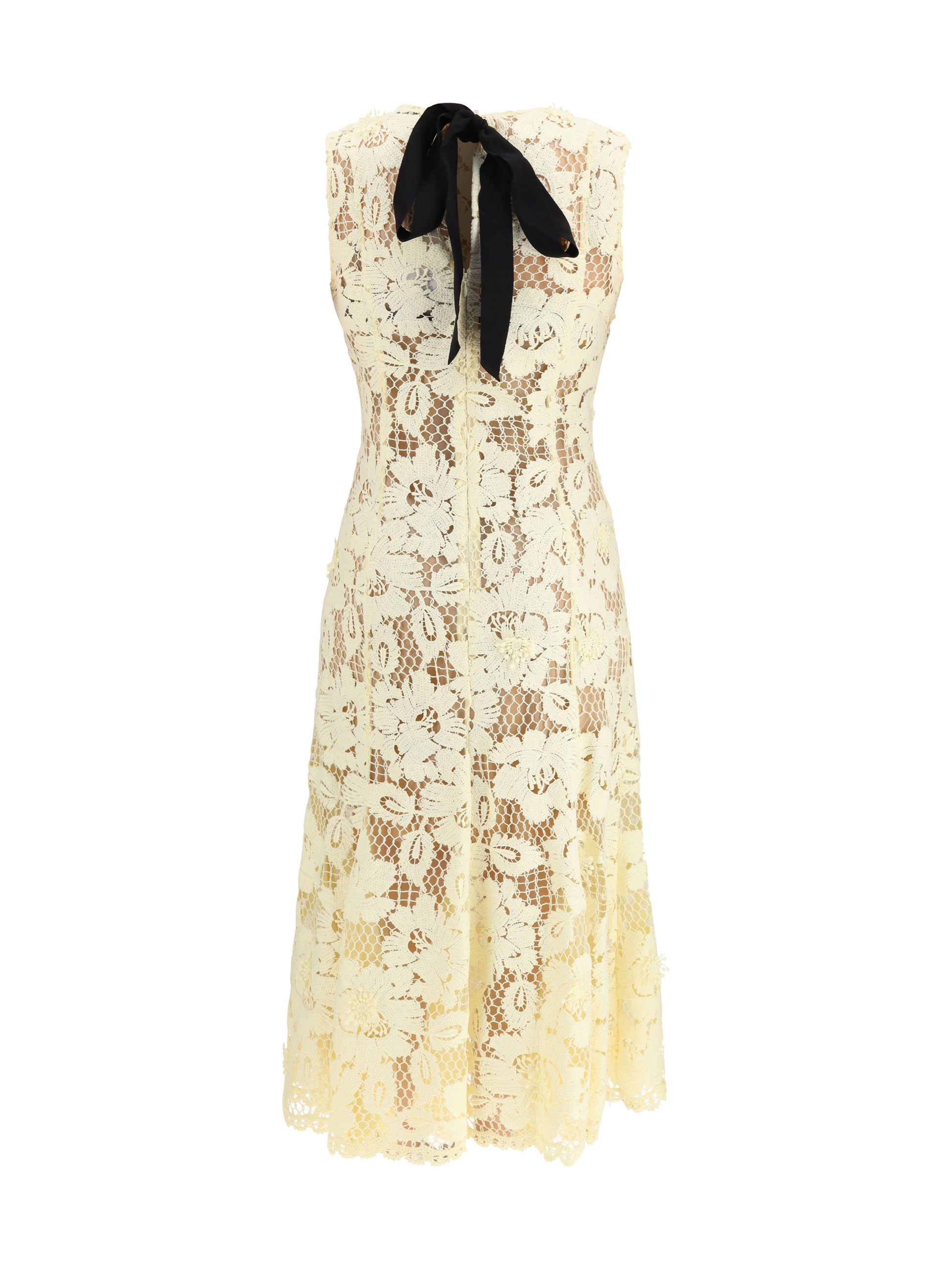 Self-Portrait Women Crochet Lace Midi Dress SELF-PORTRAIT