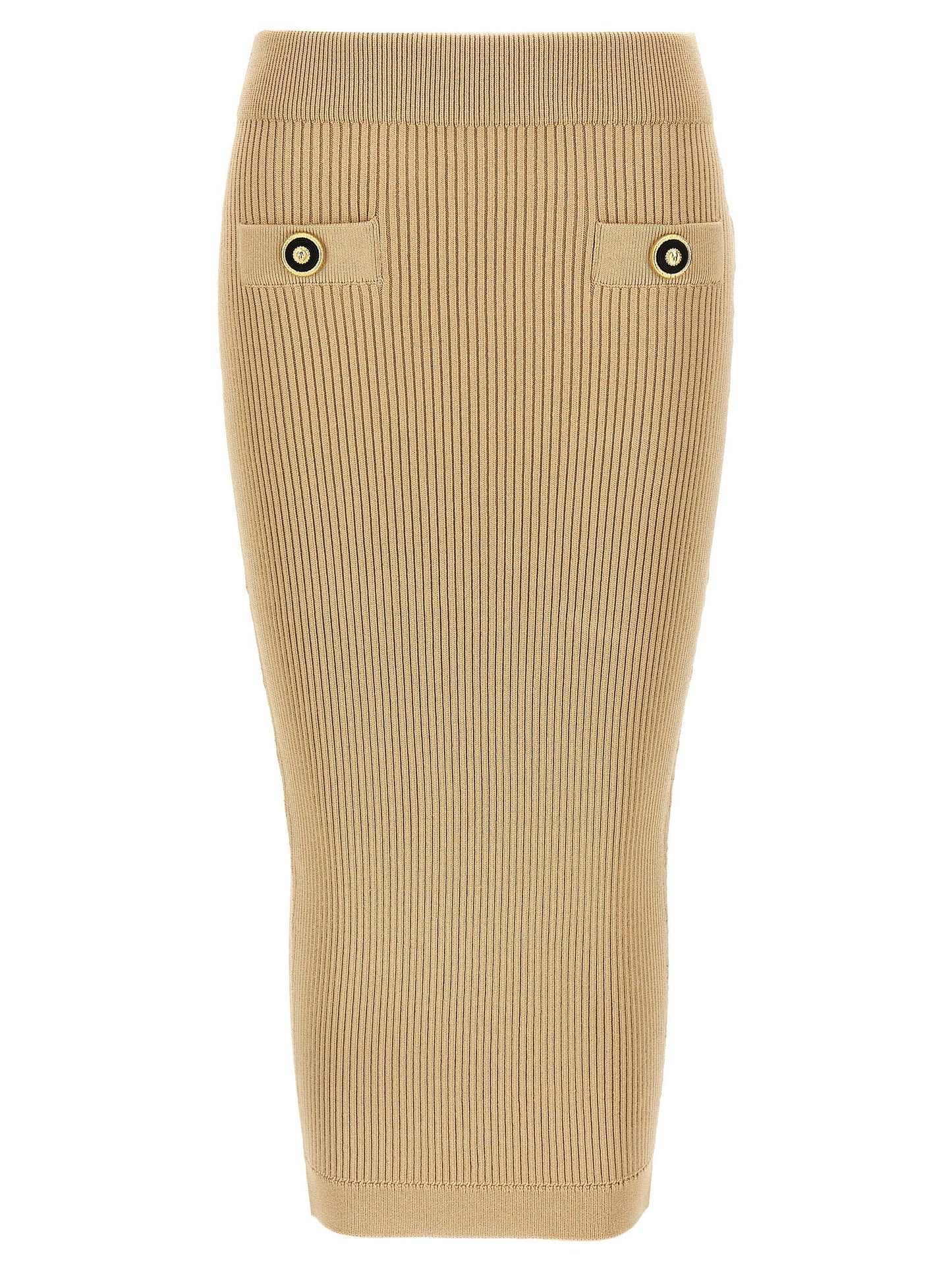 Balmain Women Ribbed Midi Skirt BALMAIN