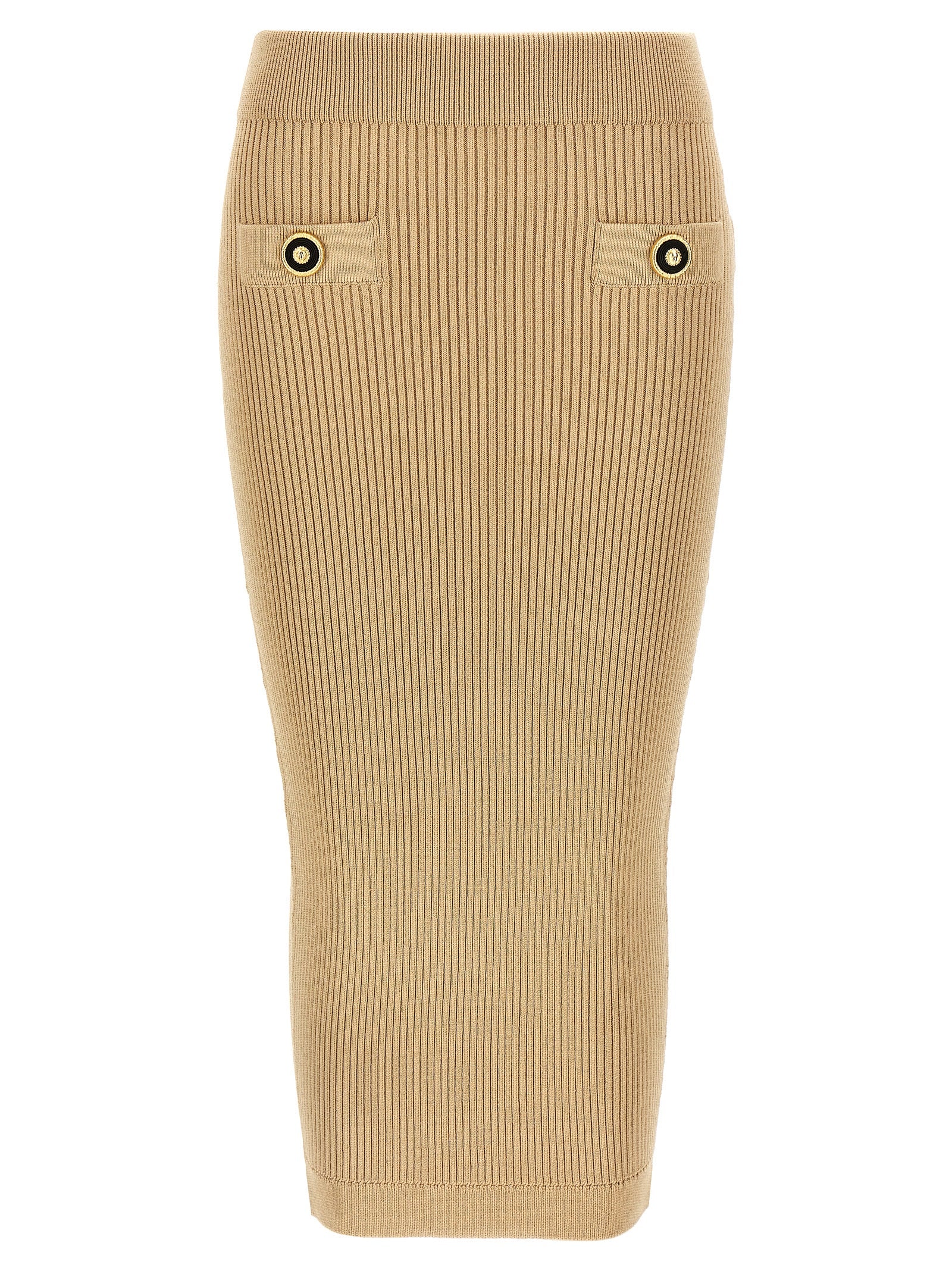 Balmain Women Ribbed Midi Skirt BALMAIN