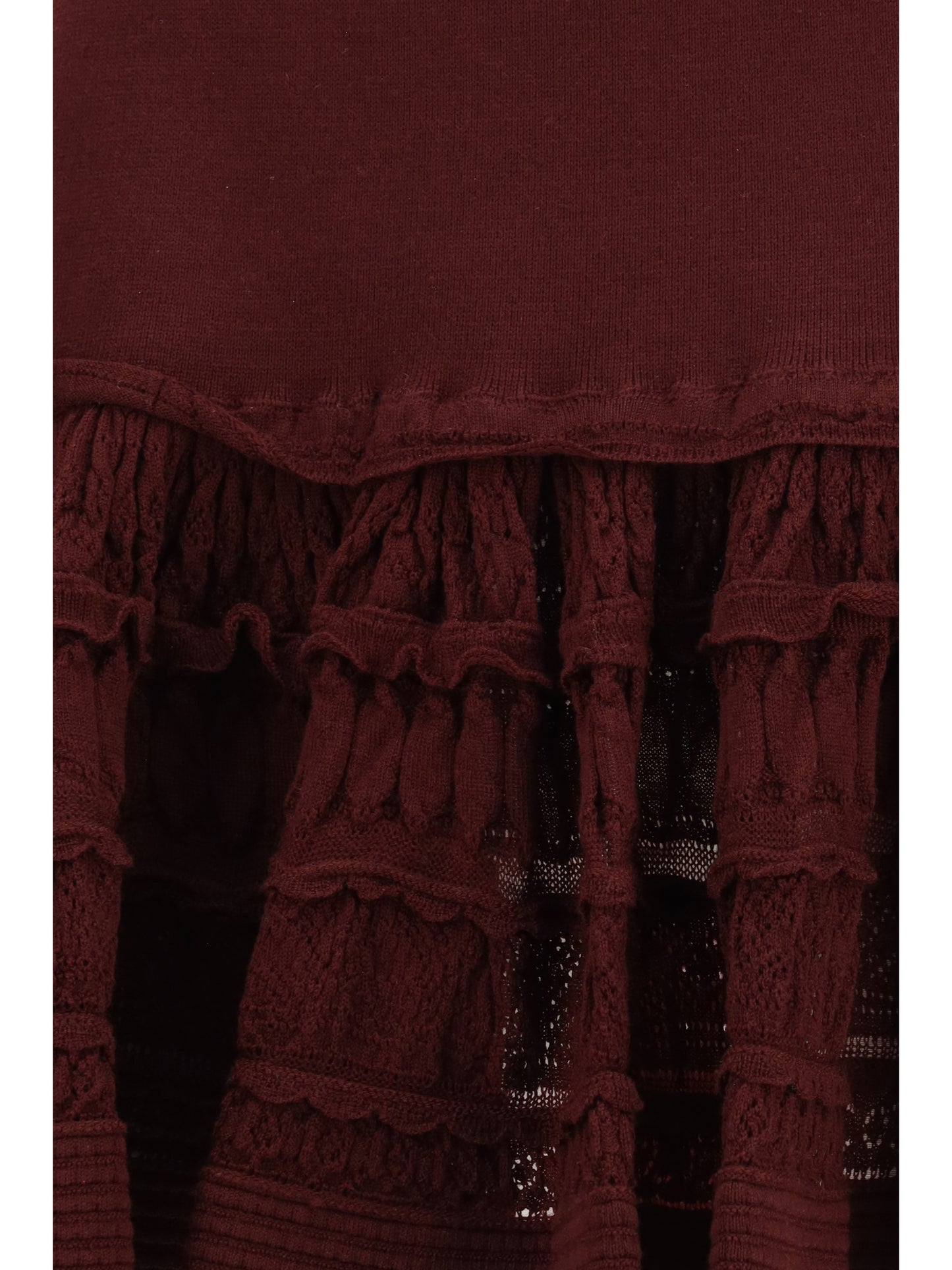 Alaïa Women Wool Crinoline Ruffle Mini Skirt ALAIA