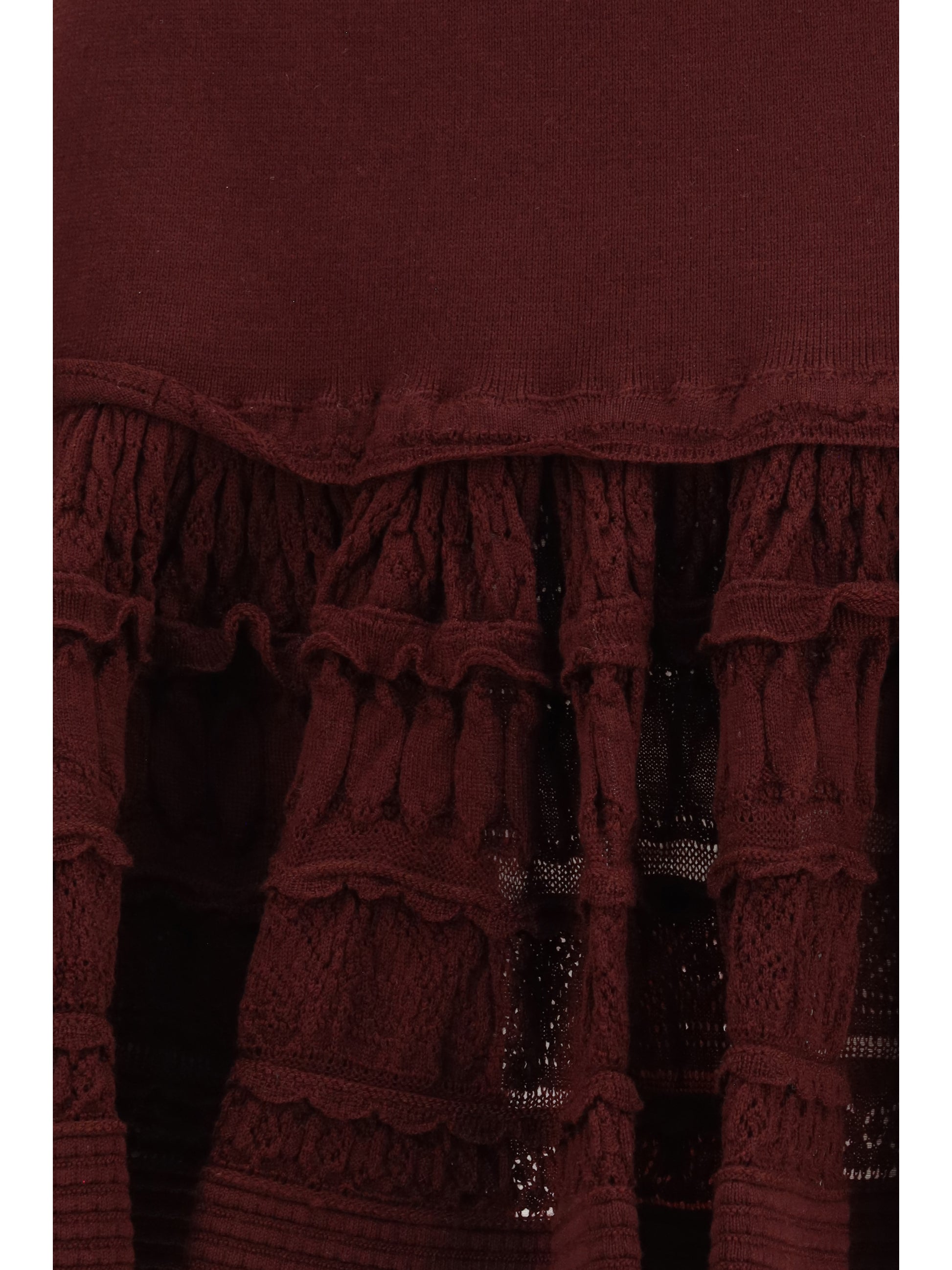 Alaïa Women Wool Crinoline Ruffle Mini Skirt ALAIA
