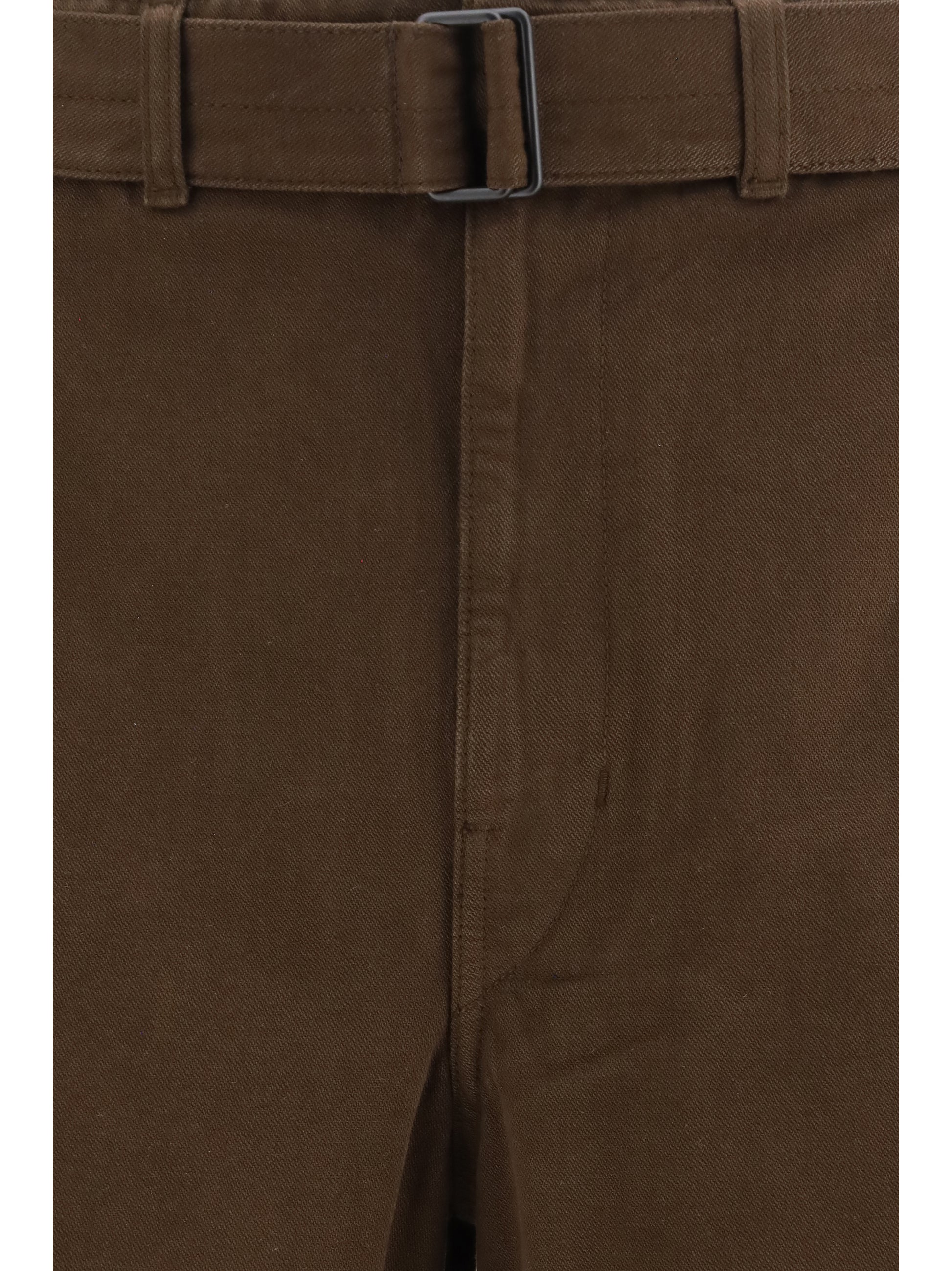 Lemaire Men Heavy Dyed Twill Belted Pants LEMAIRE