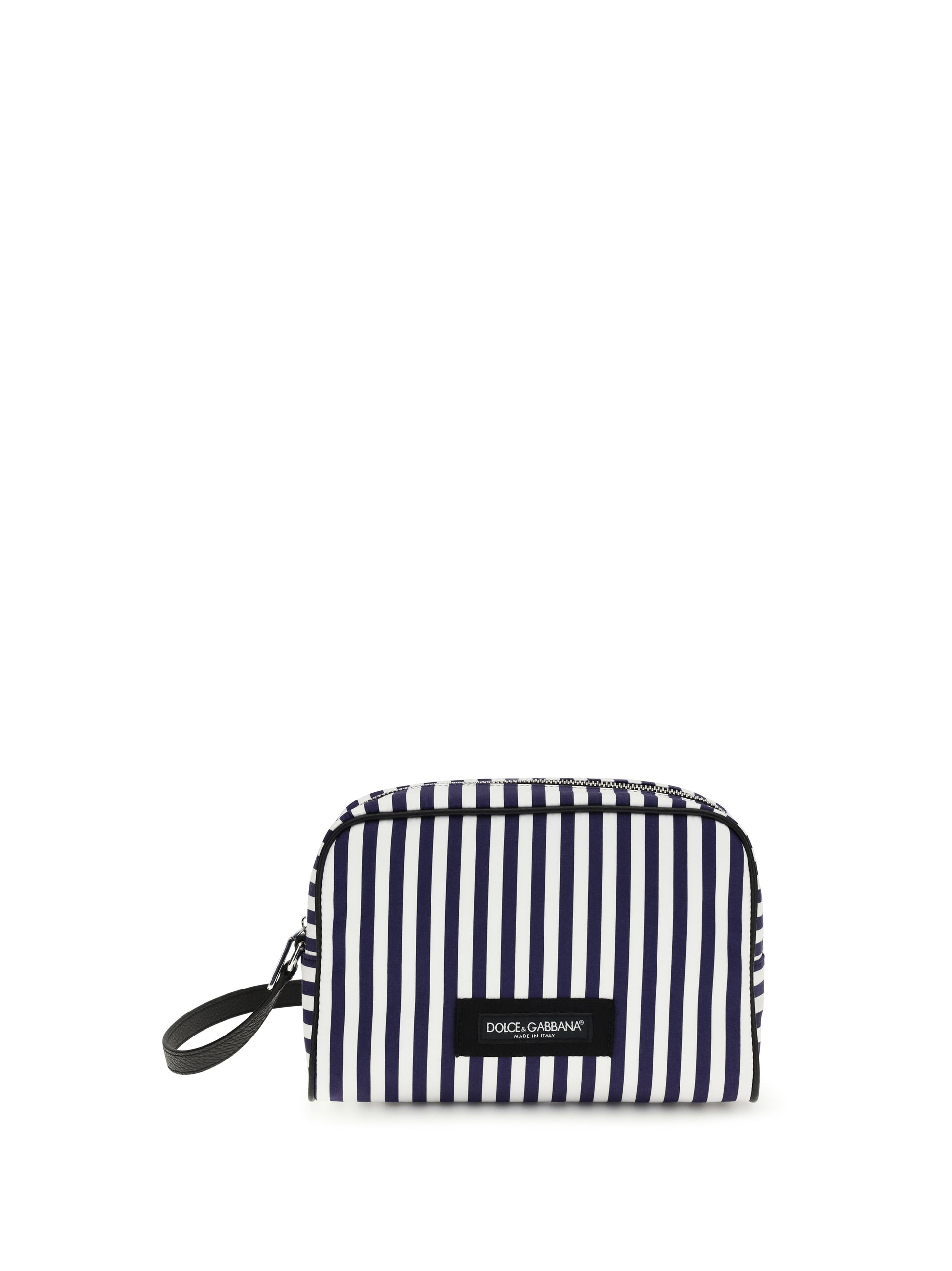 Dolce & Gabbana Men Striped Poplin Handbag DOLCE & GABBANA