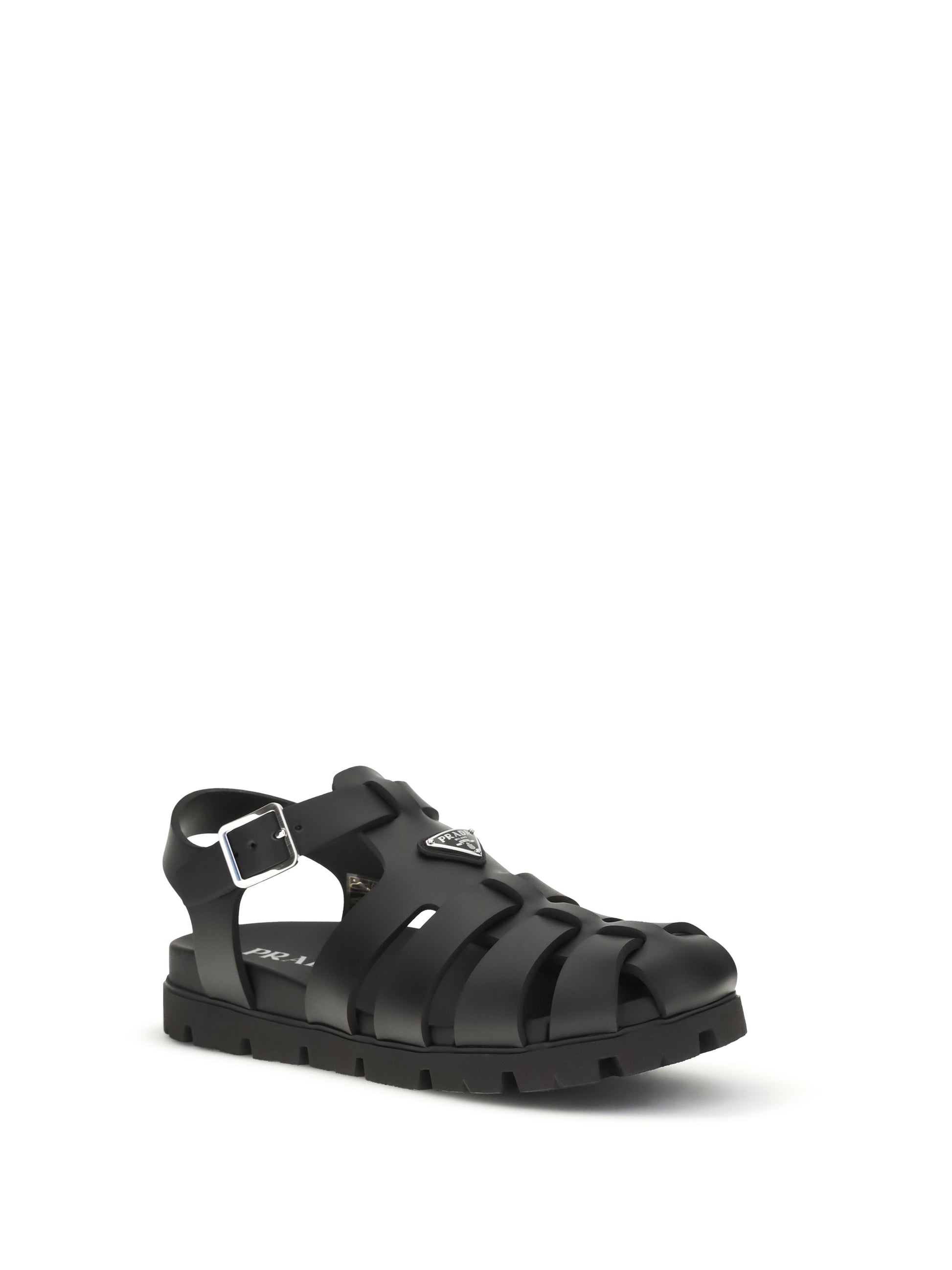 Prada Men Rubber Cage Sandal PRADA