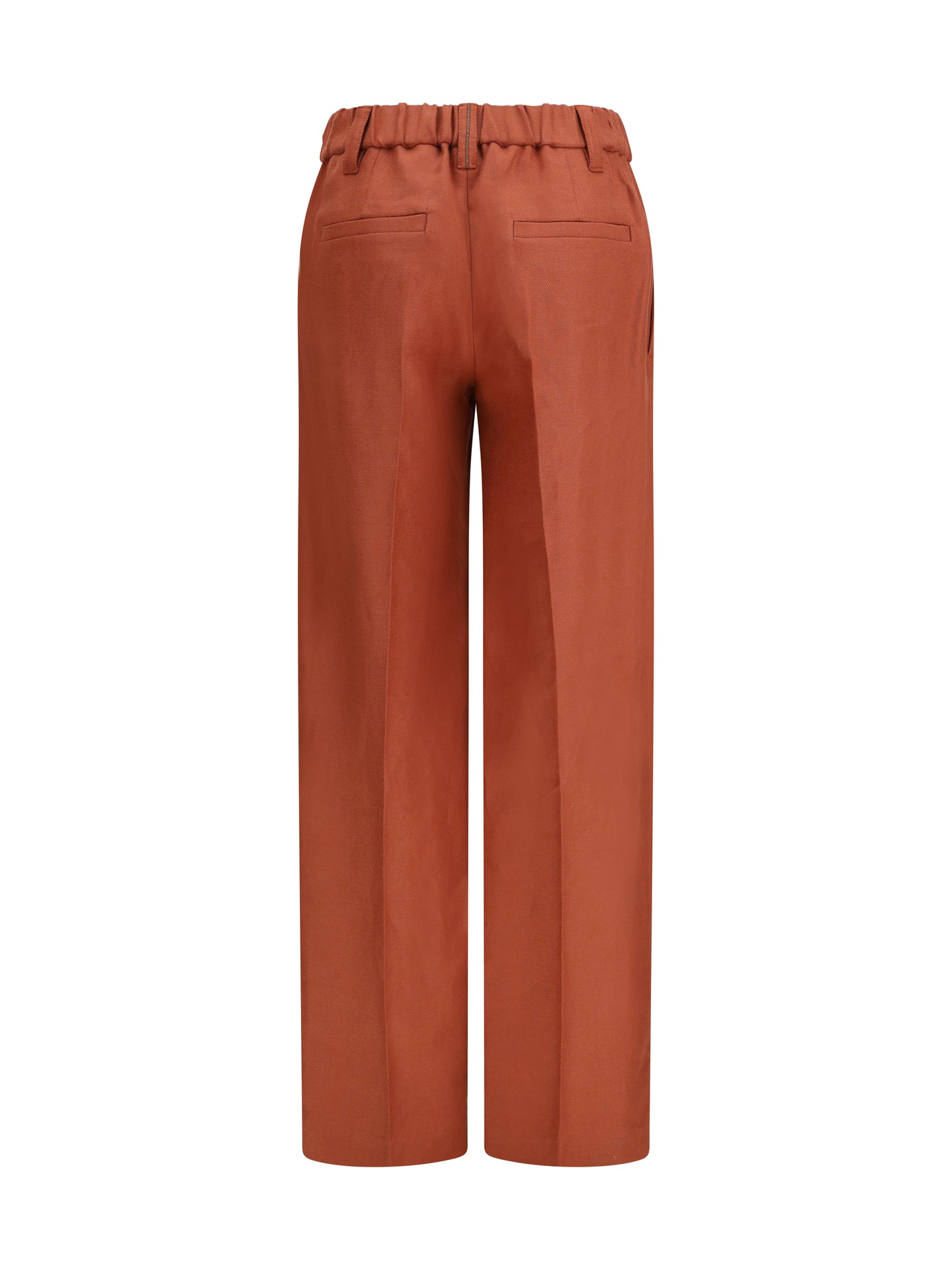 Brunello Cucinelli Women Wide-Leg Pants In Linen With Elastic Waistband And Belt Loops BRUNELLO CUCINELLI
