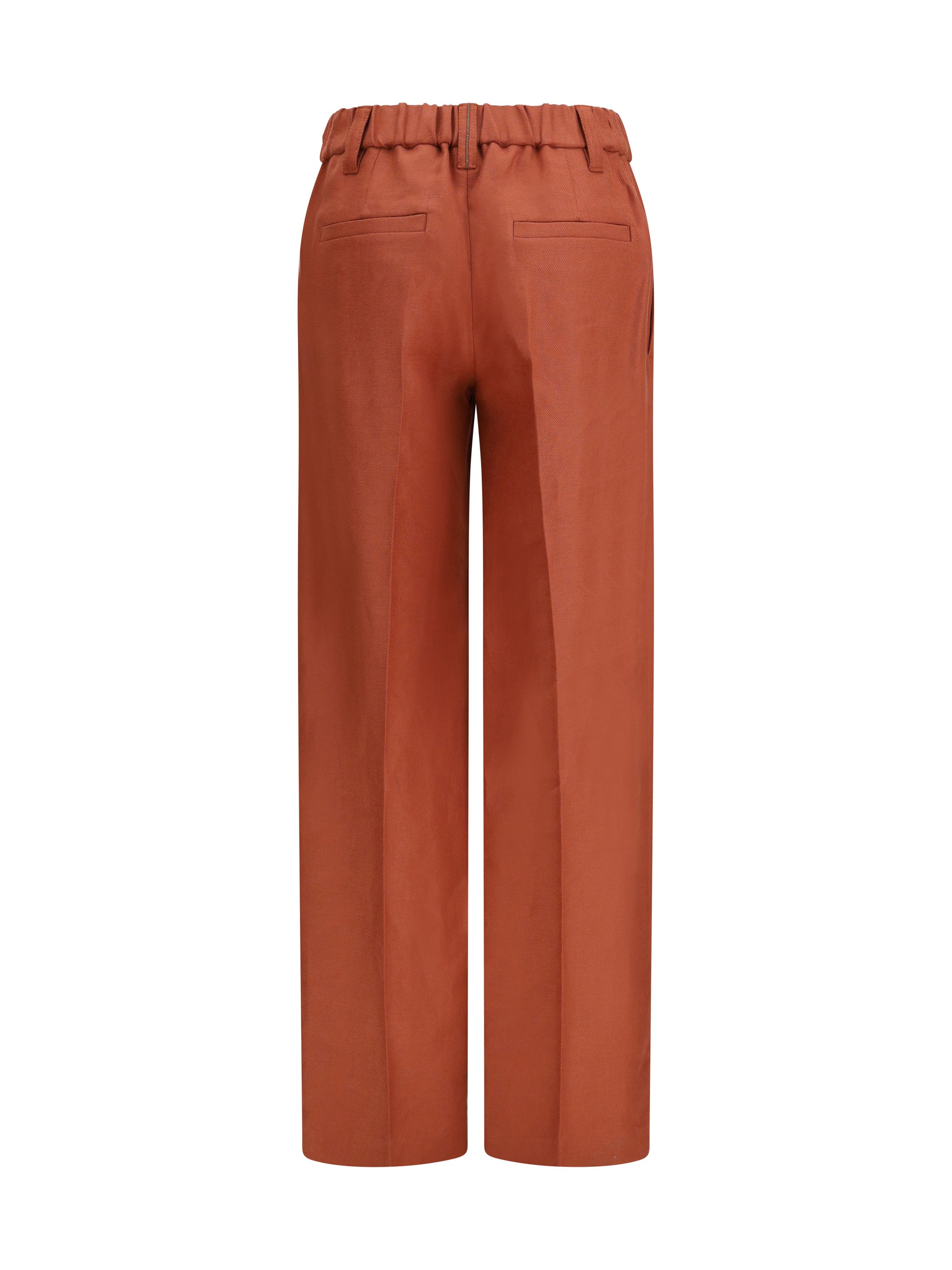 Brunello Cucinelli Women Wide-Leg Pants In Linen With Elastic Waistband And Belt Loops BRUNELLO CUCINELLI