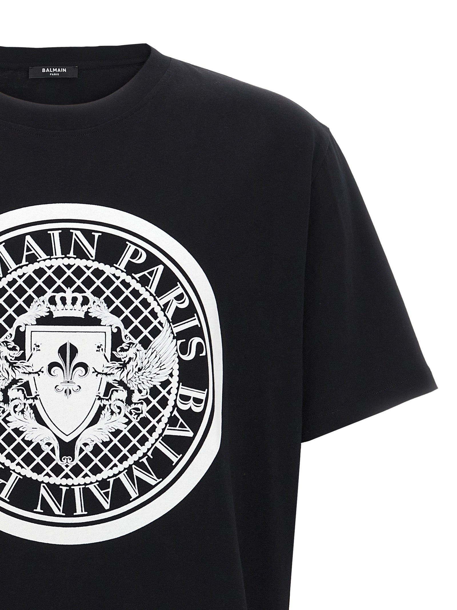 Balmain Men Velvet Logo T-Shirt BALMAIN