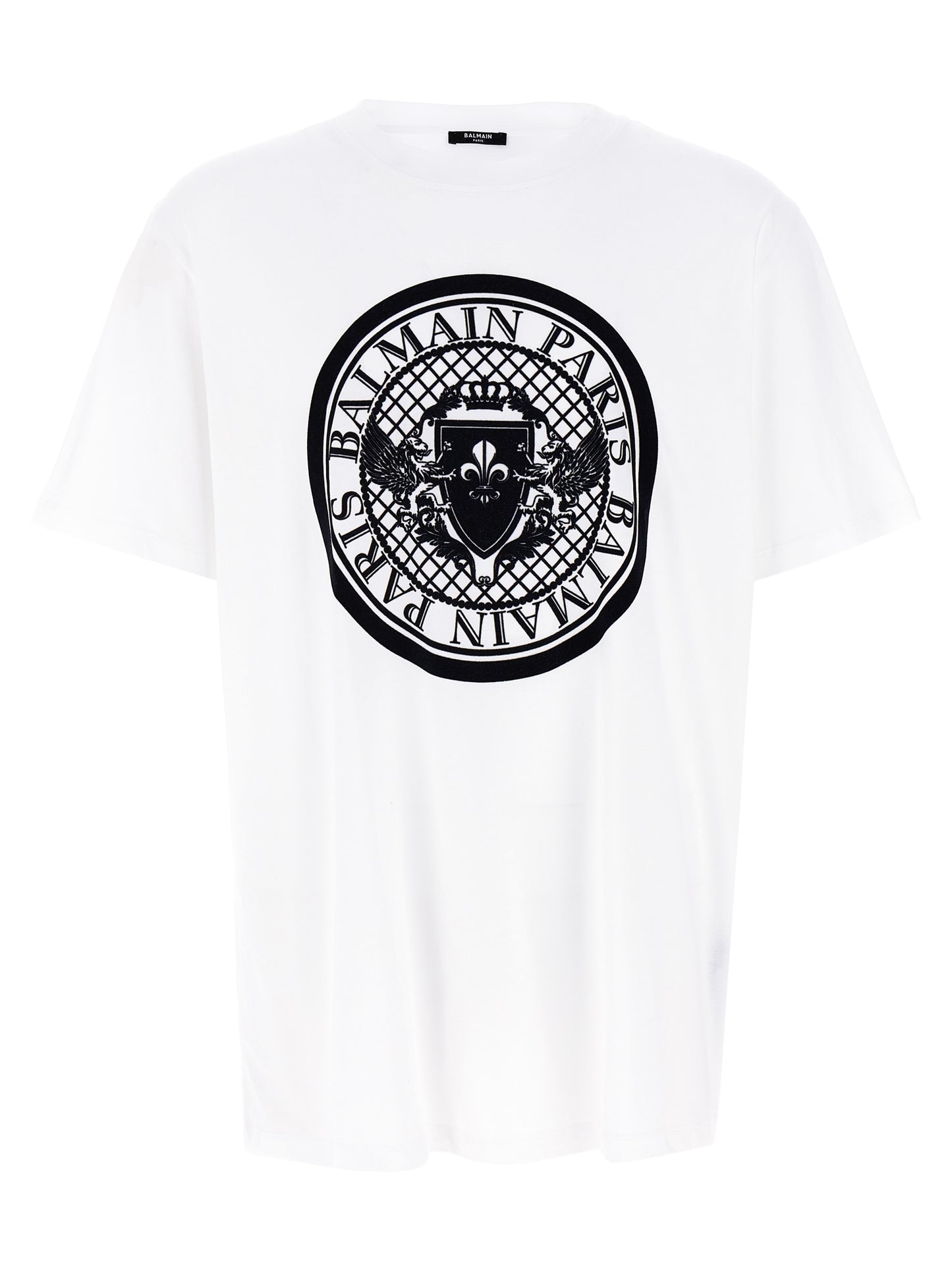 Balmain Men Velvet Logo T-Shirt BALMAIN