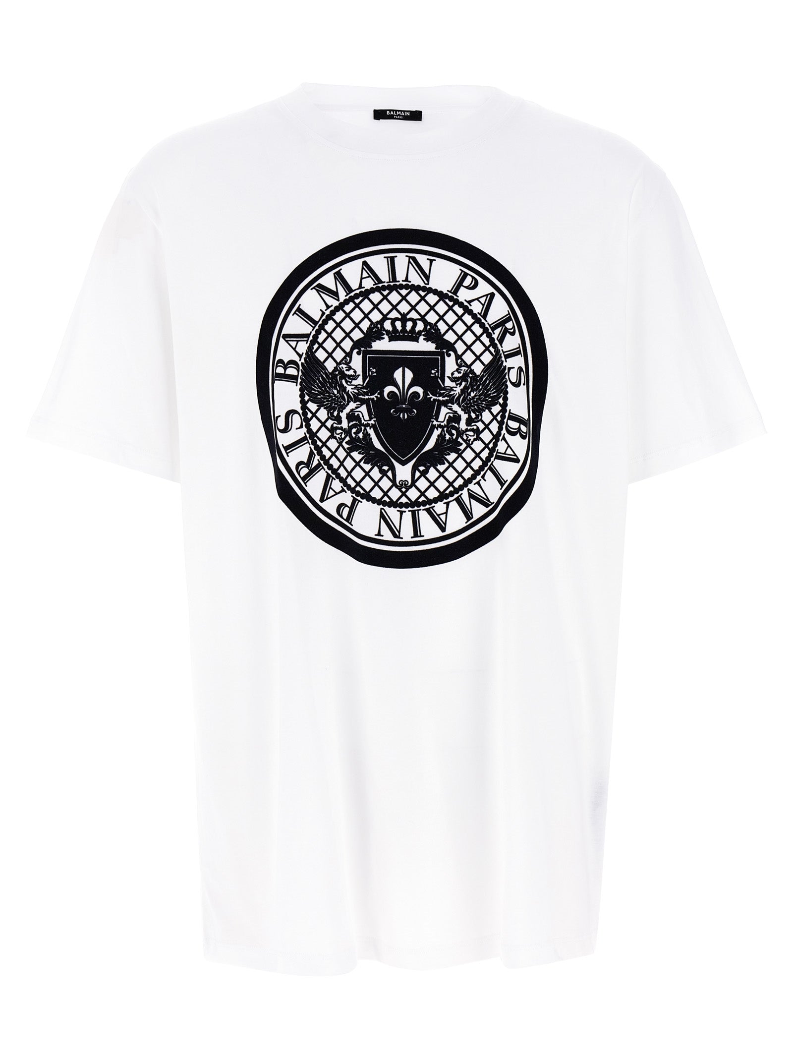 Balmain Men Velvet Logo T-Shirt BALMAIN